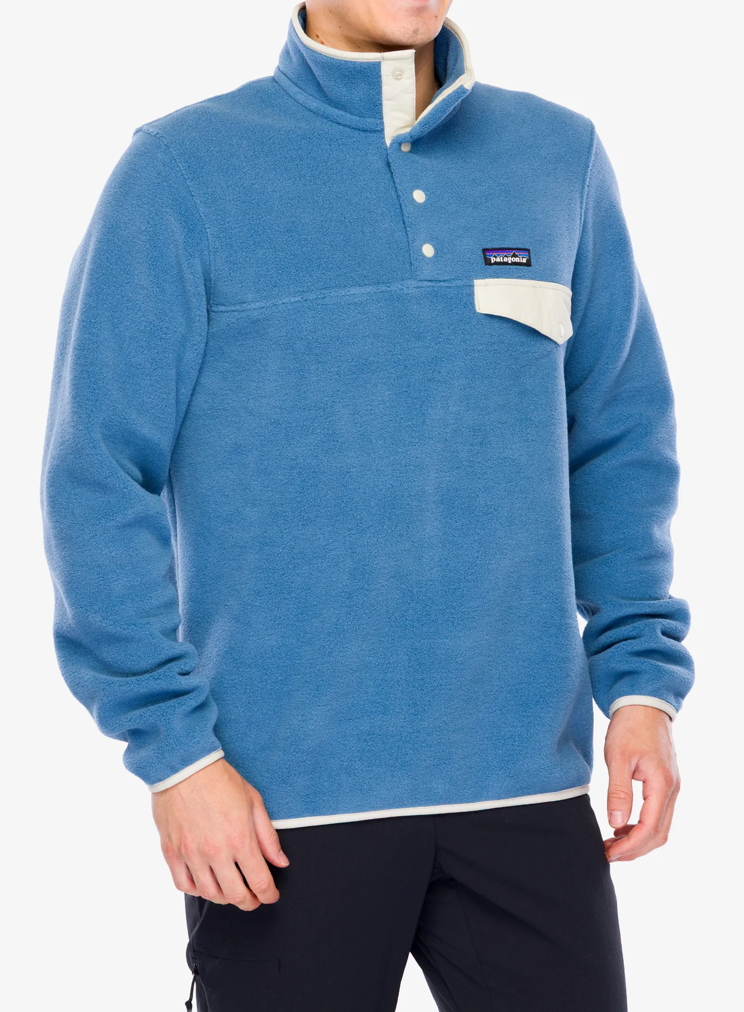 Fleece mikina Patagonia Lightweight Synch Snap-T Pullover - still blue