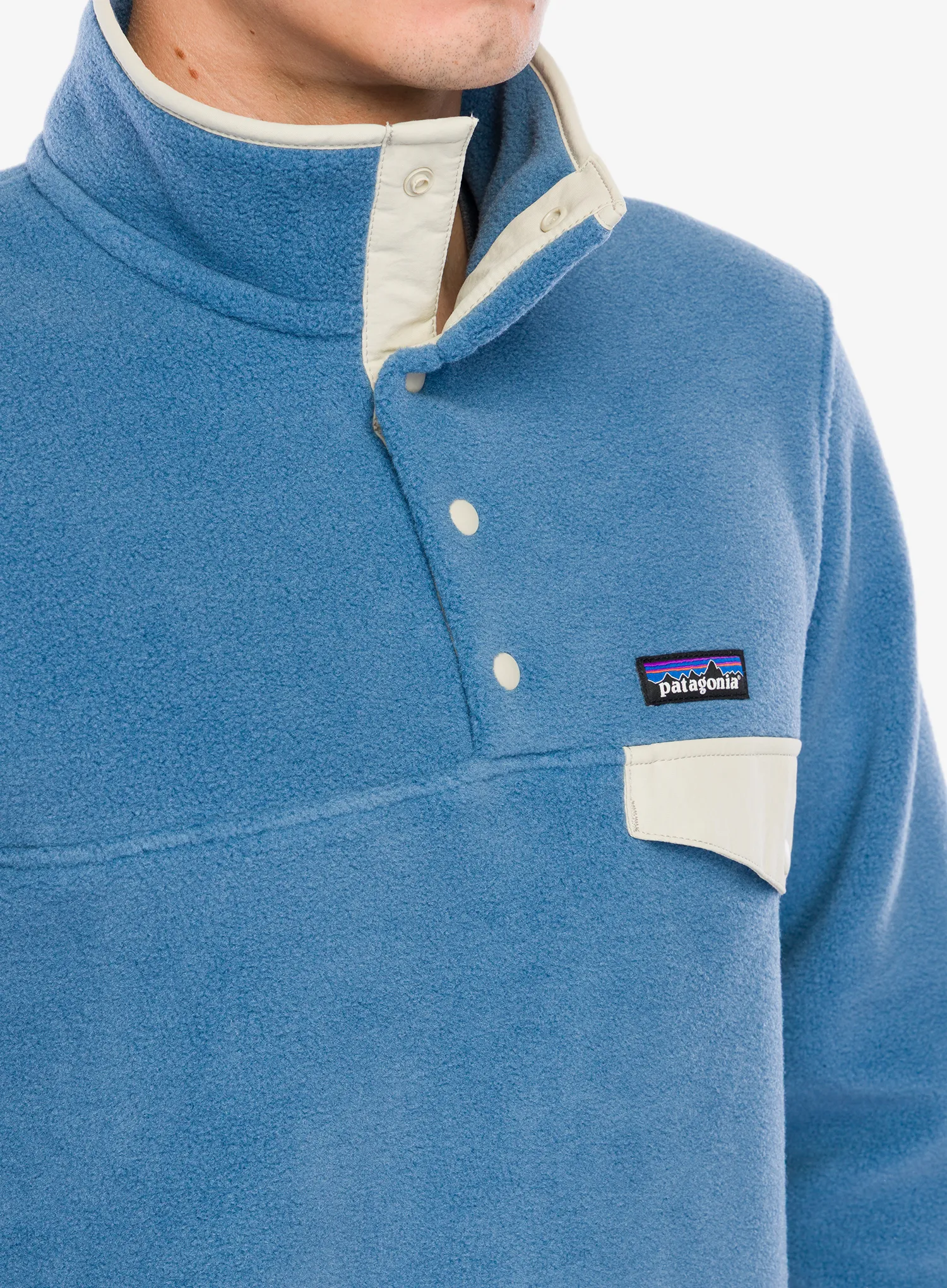 Fleece mikina Patagonia Lightweight Synch Snap-T Pullover - still blue