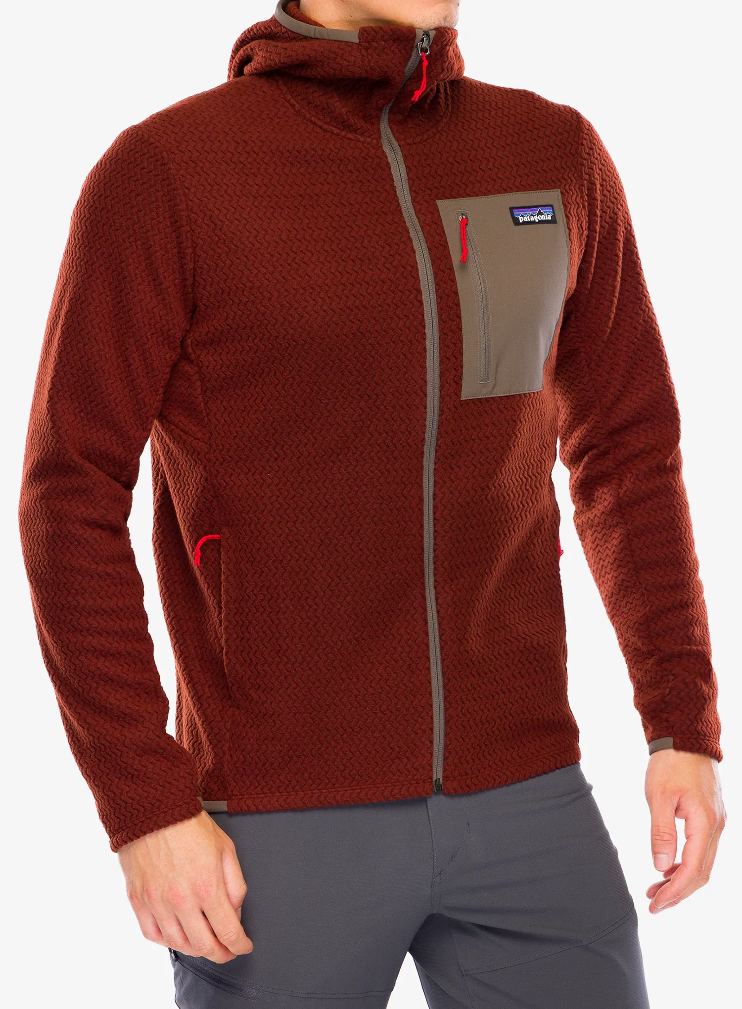 Fleece mikina Patagonia R1 Air Full-Zip Hoody - dried vanilla