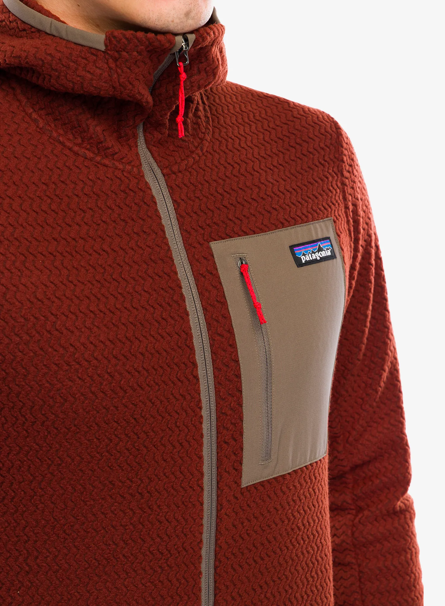 Fleece mikina Patagonia R1 Air Full-Zip Hoody - dried vanilla