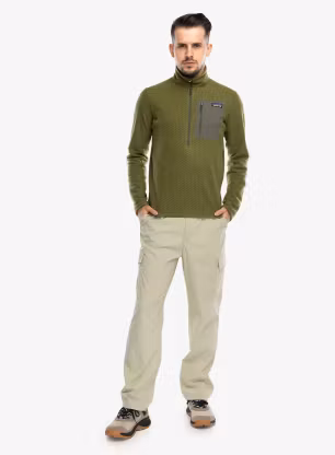 Fleece mikina Patagonia R1 Air Zip Neck - caper green