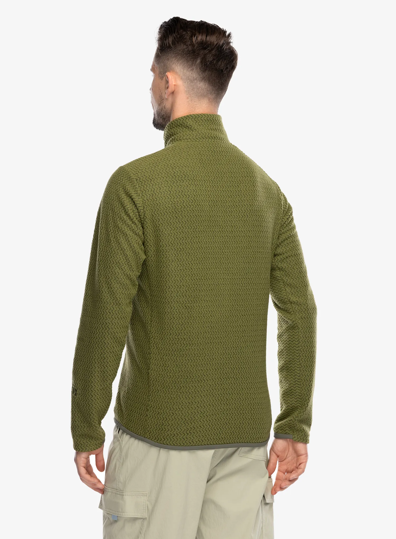 Fleece mikina Patagonia R1 Air Zip Neck - caper green