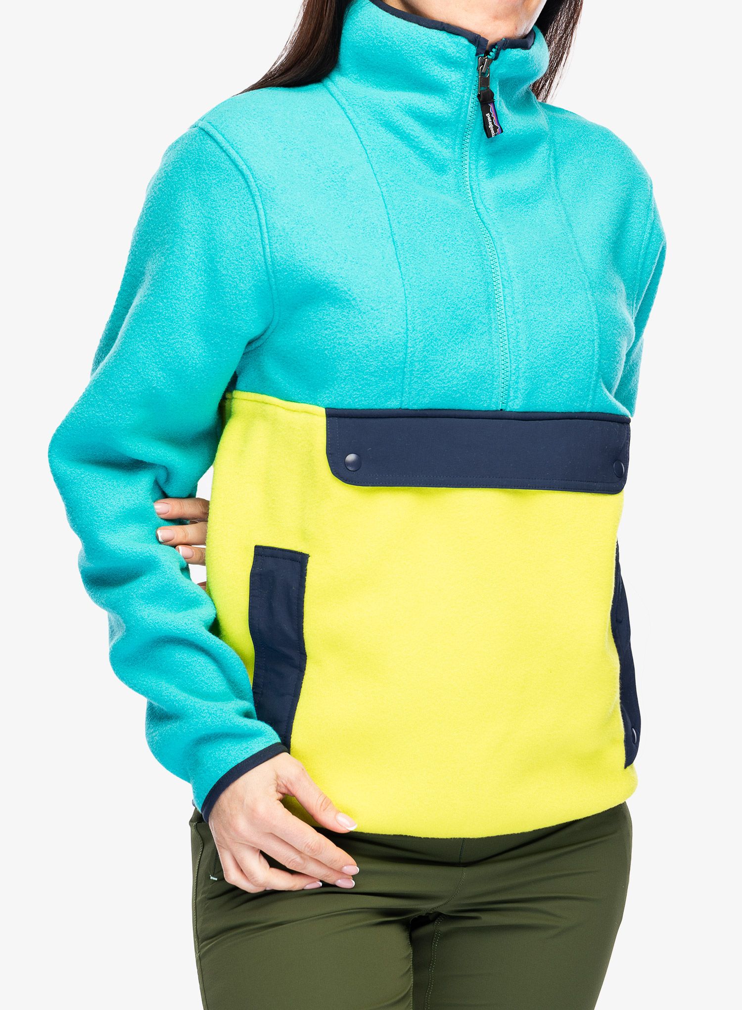 Fleecová bunda Patagonia Synchilla Anorak - phosphorus green