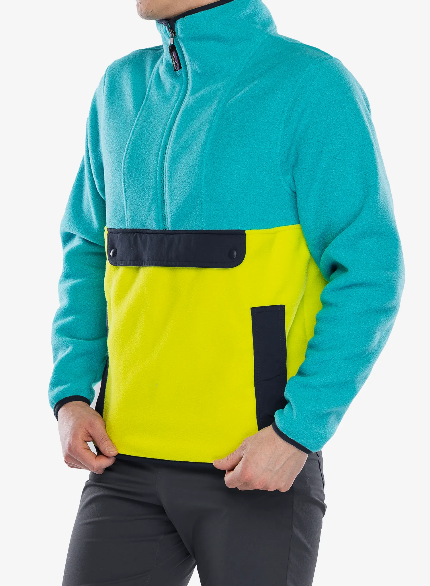 Fleecová bunda Patagonia Synchilla Anorak - phosphorus green