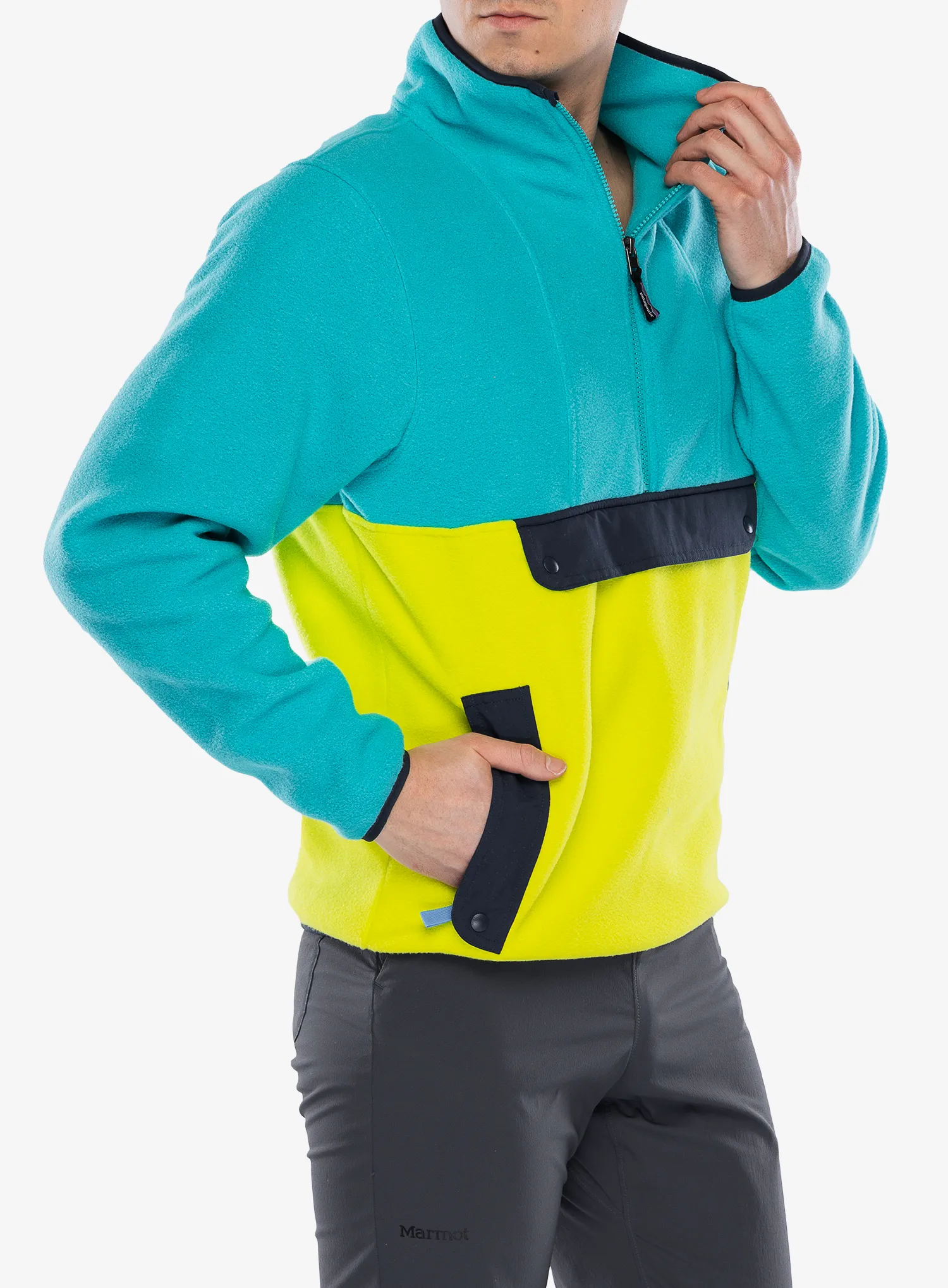 Fleecová bunda Patagonia Synchilla Anorak - phosphorus green
