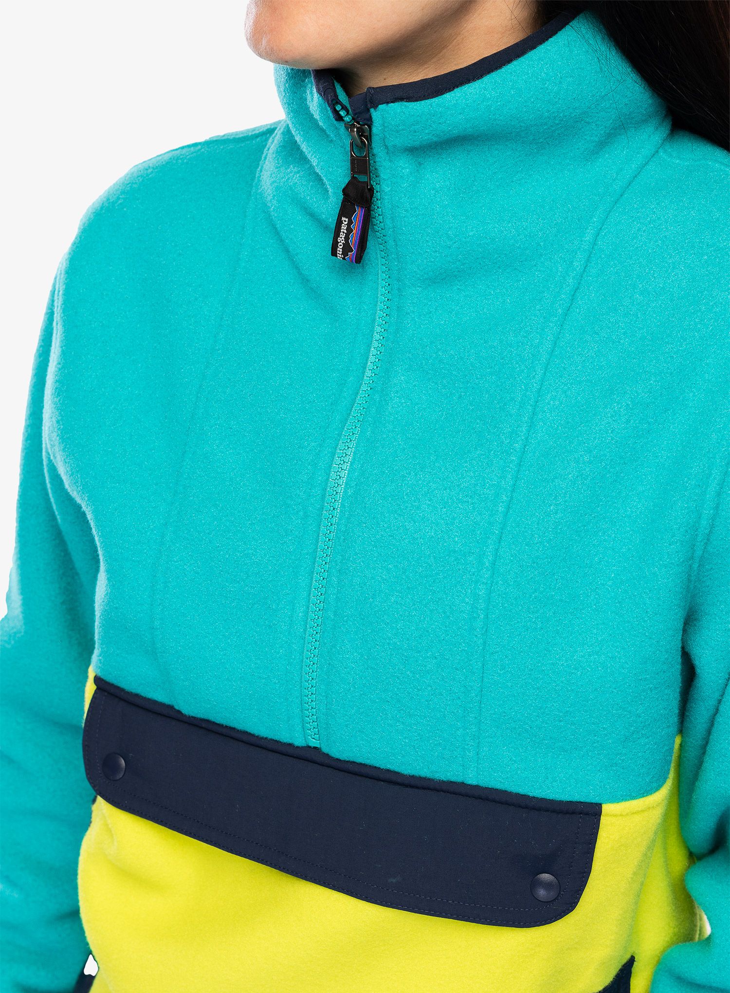 Fleecová bunda Patagonia Synchilla Anorak - phosphorus green