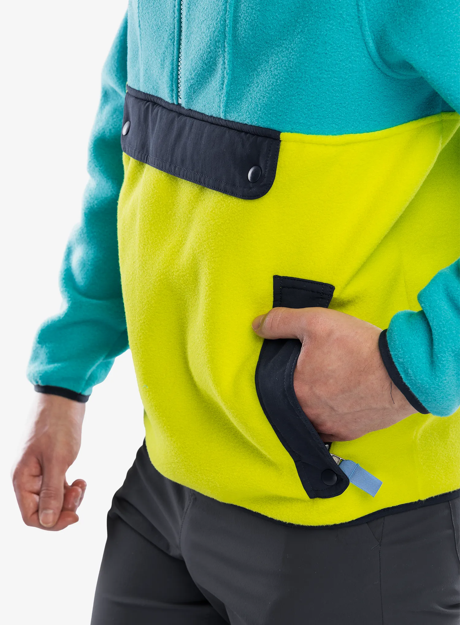 Fleecová bunda Patagonia Synchilla Anorak - phosphorus green
