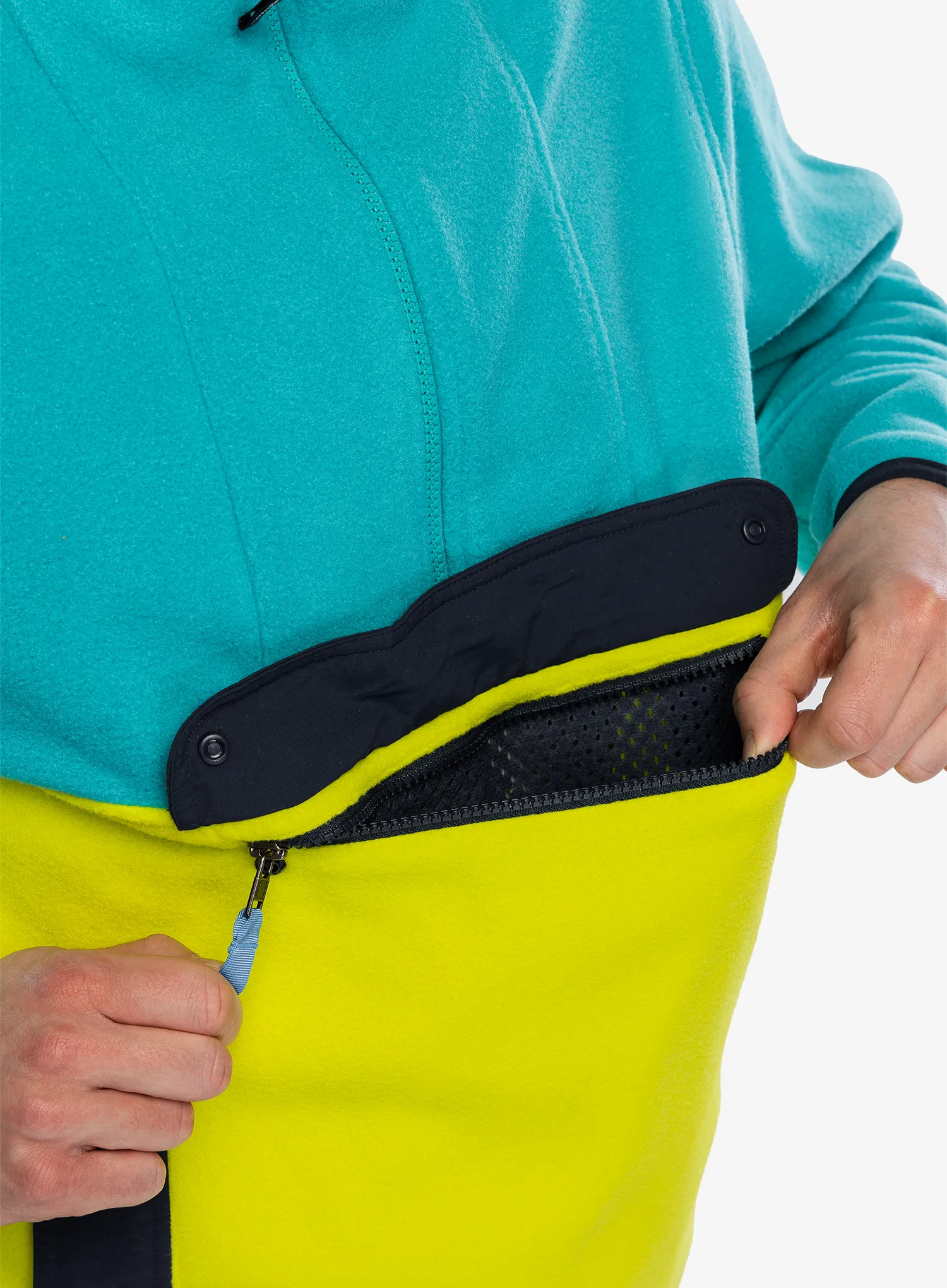 Fleecová bunda Patagonia Synchilla Anorak - phosphorus green