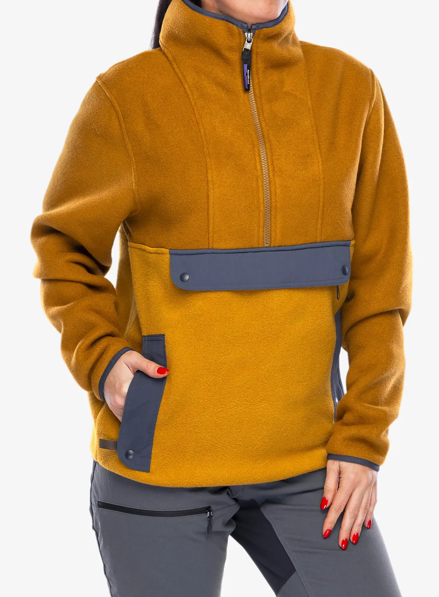 Fleecová bunda Patagonia Synch Anorak - raptor brown