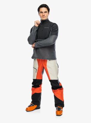 Fleece mikina Peak Performance Freelight Alpha Half Zip - mountain mist