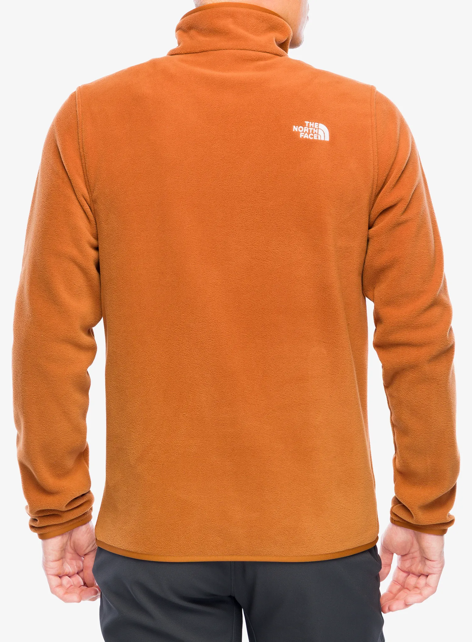 Fleece mikina The North Face Glacier Fleece 1/4 Zip Jacket - burnt umber