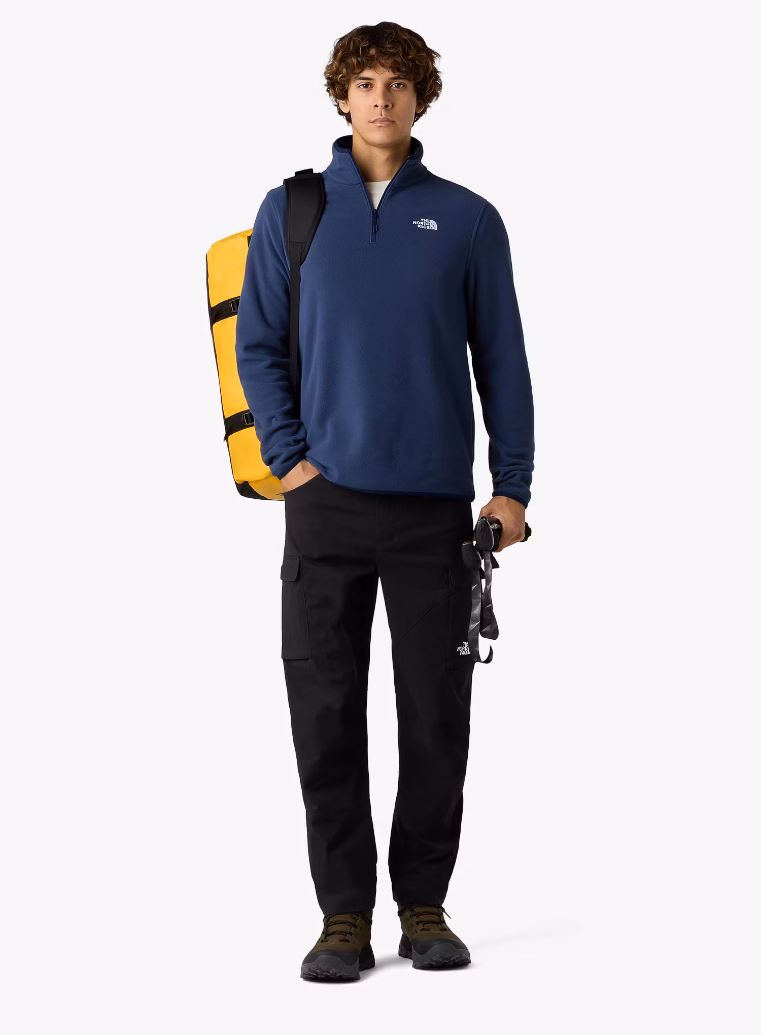 Fleece mikina The North Face Glacier Fleece 1/4 Zip Jacket - summit navy