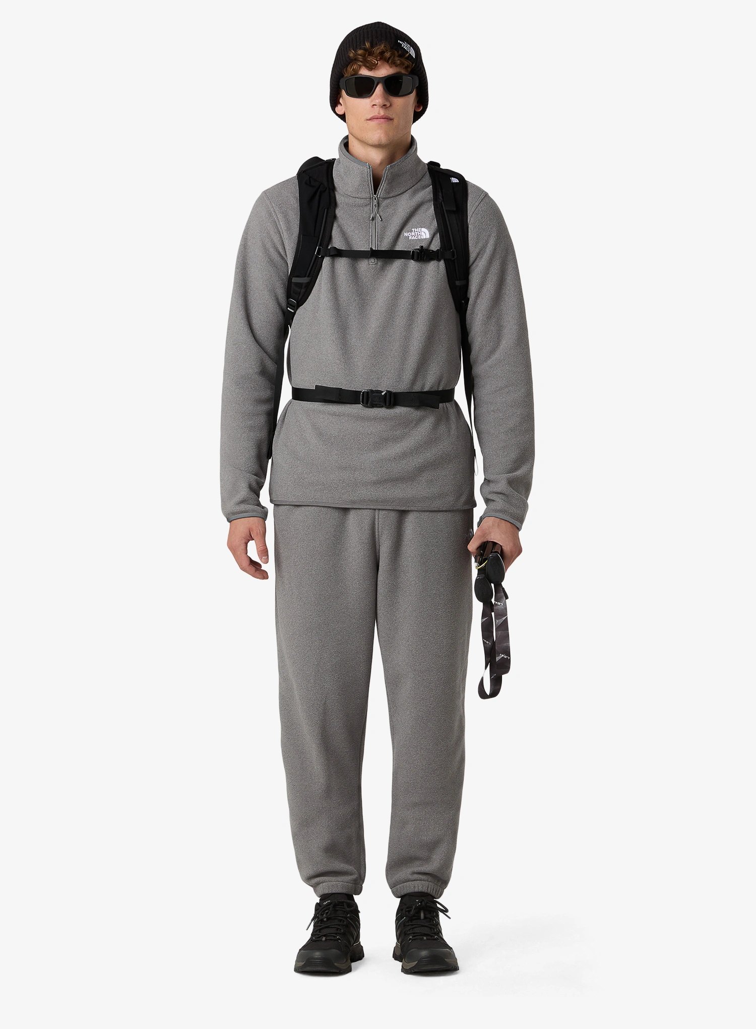 Fleece mikina The North Face Glacier Fleece 1/4 Zip Jacket - tnf mid grey heather
