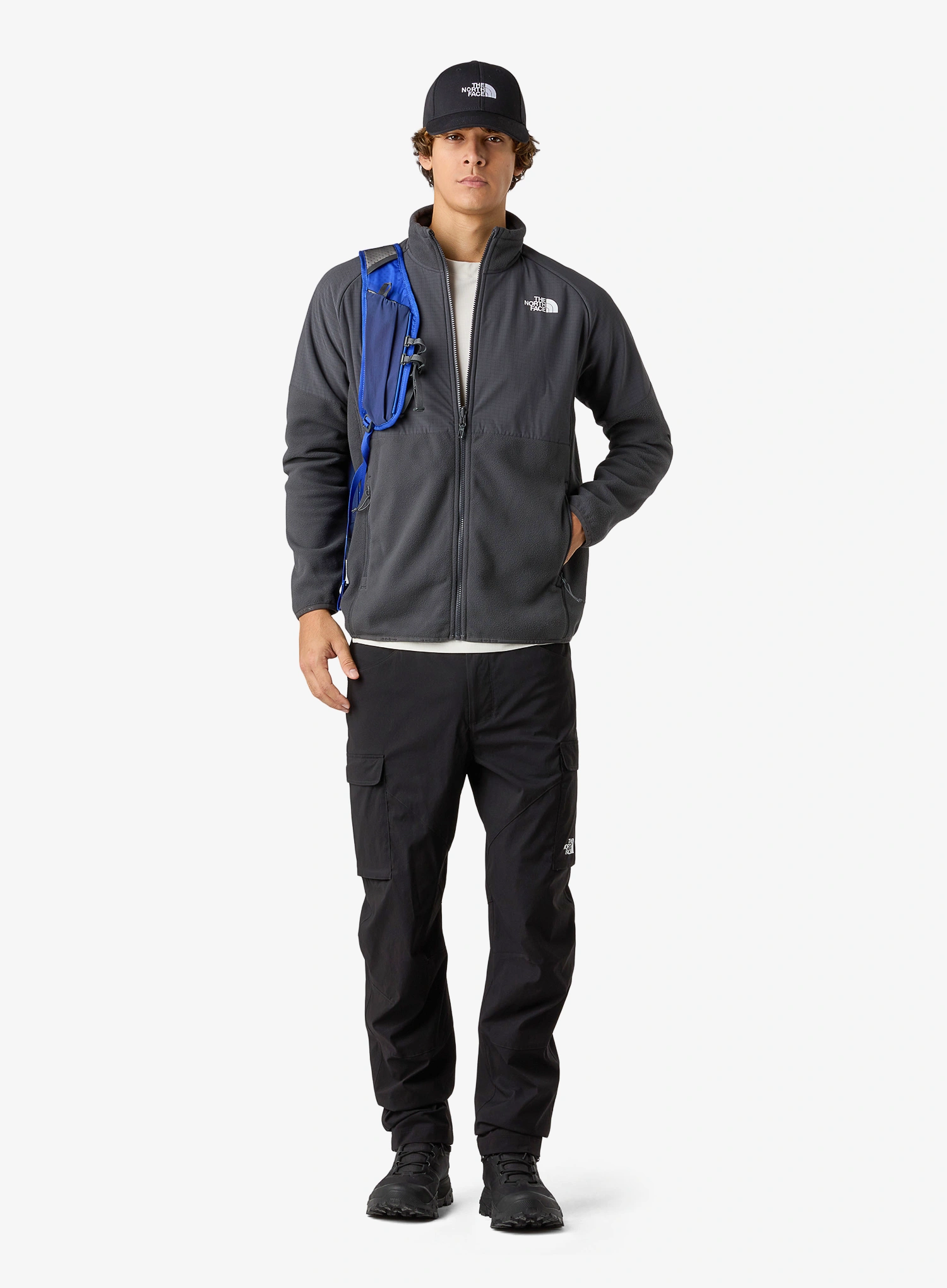 Fleece mikina The North Face Glacier Heavyweight Full Zip Jacket - asphalt grey/tnf black