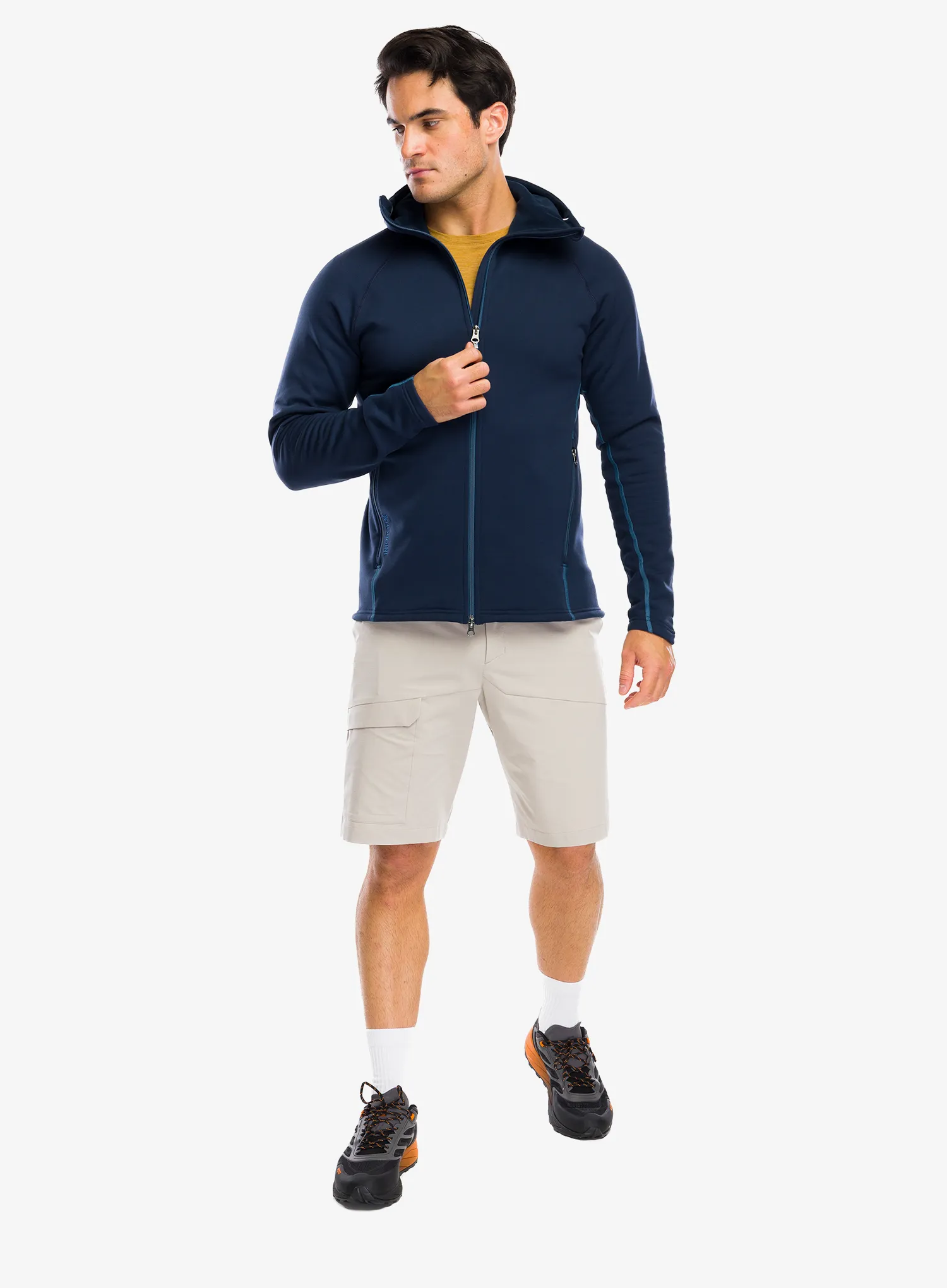 Fleece mikina s kapucí Houdini Power Up Houdi - blue illusion
