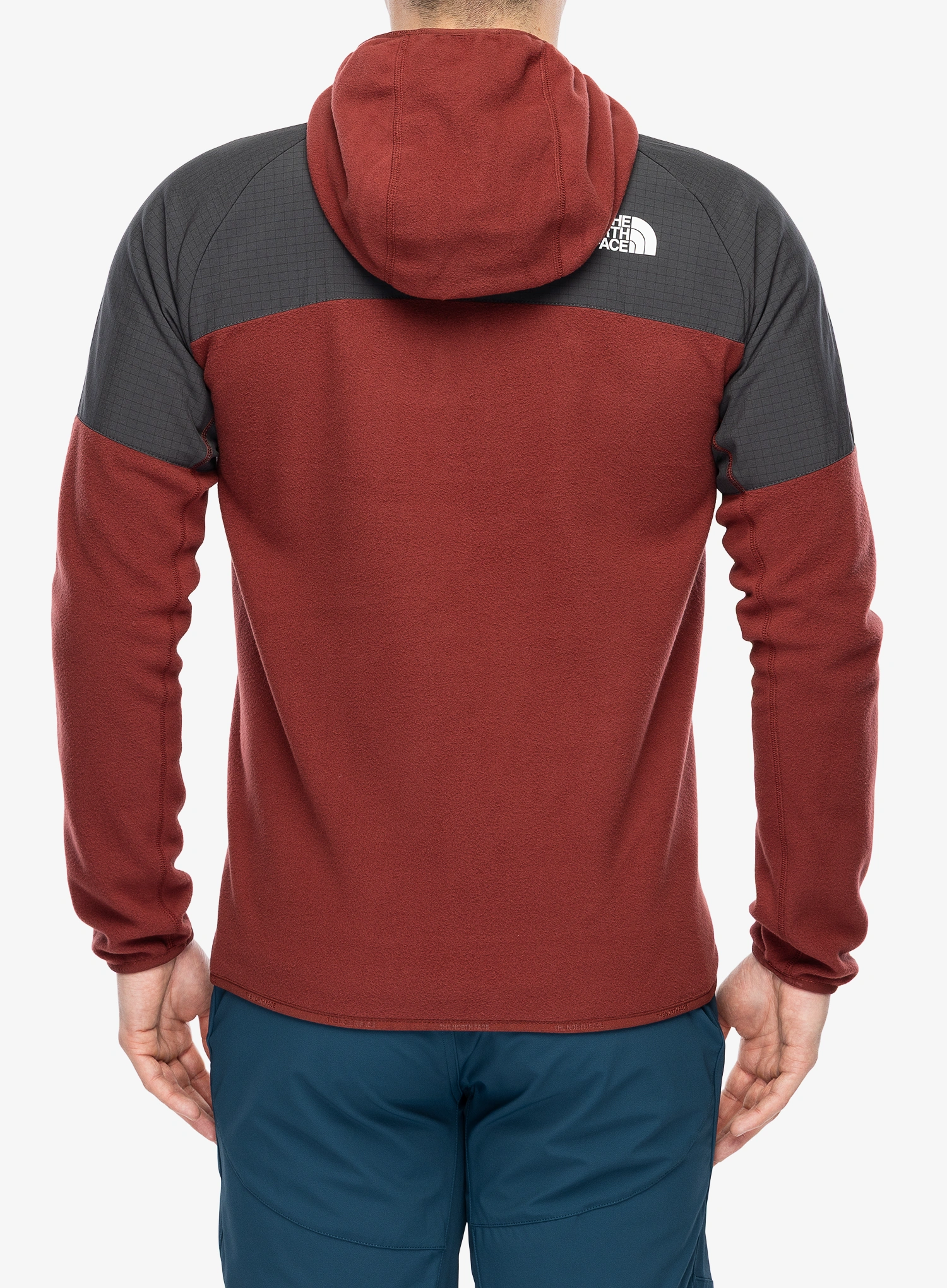 Fleece mikina s kapucí The North Face Glacier Heavyweight Full Zip HD - sumac/asphalt grey