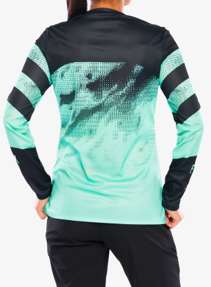 Cyklistická mikina dámská Fox Ranger LS Jersey Kairos - turquoise