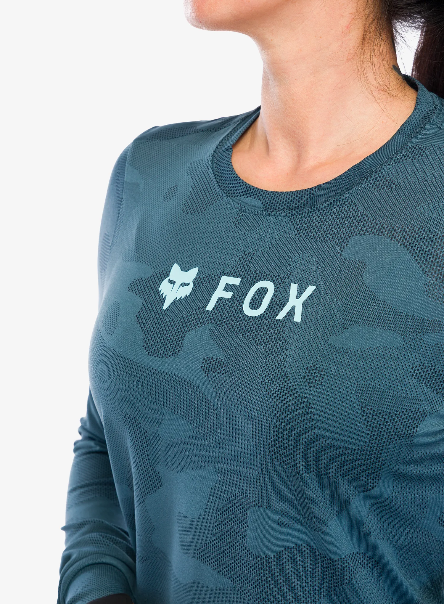 Cyklistická mikina dámská Fox Ranger Tru Dri LS Jersey - dark vintage
