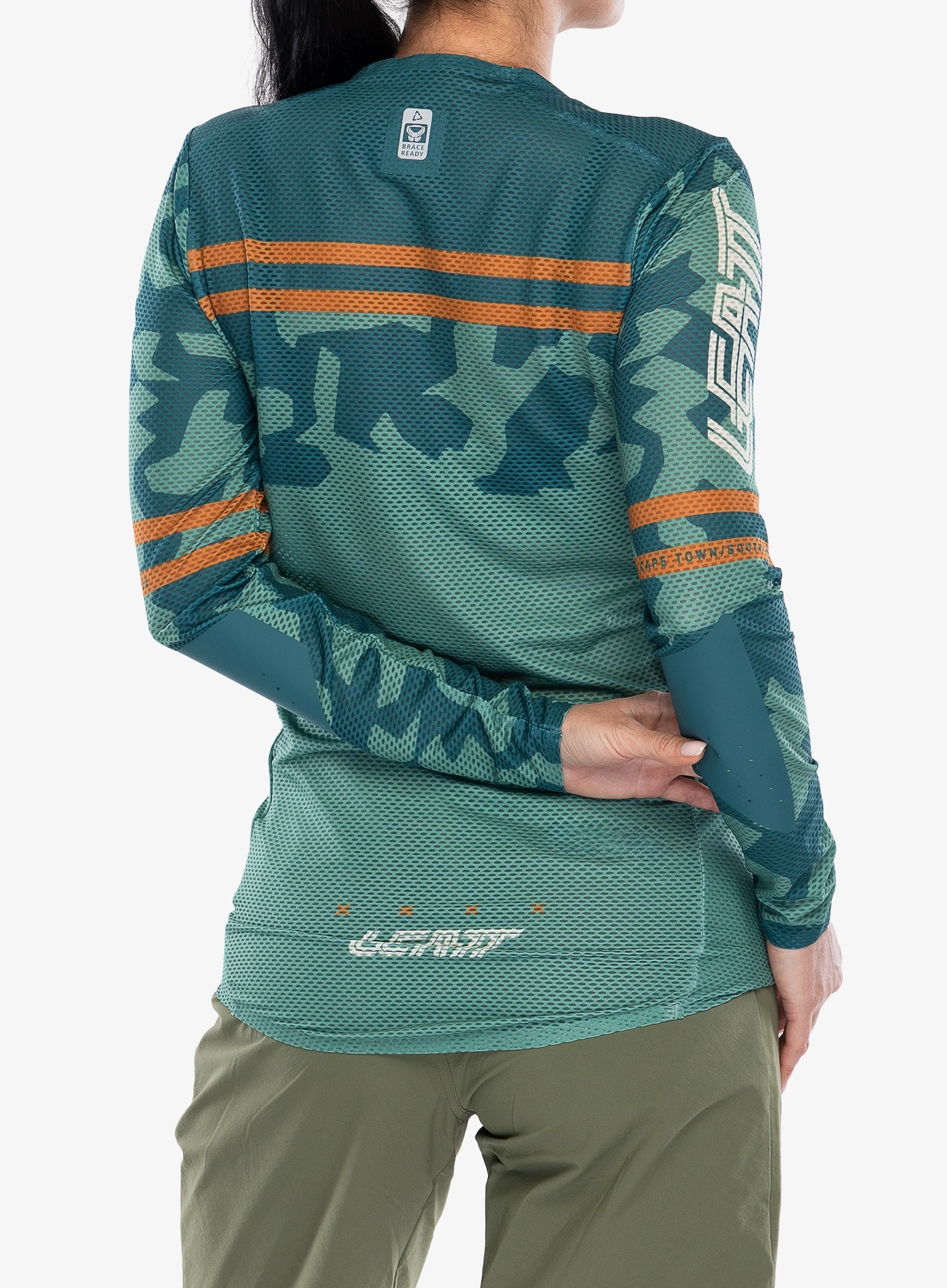 Cyklistická mikina dámská Leatt Jersey MTB Gravity 4.0 - lagoon