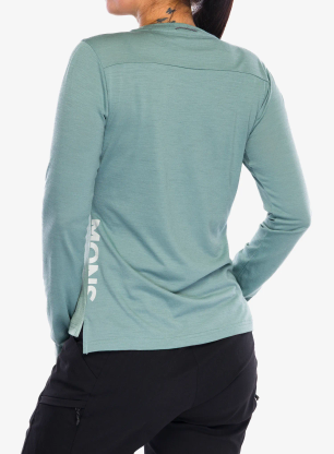 Cyklistická mikina dámská Mons Royale Diversion Merino Bike Jersey Long Sleeve - dew/desert sage