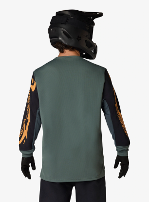 Cyklistická mikina Fox Defend LS Jersey Creation - sage