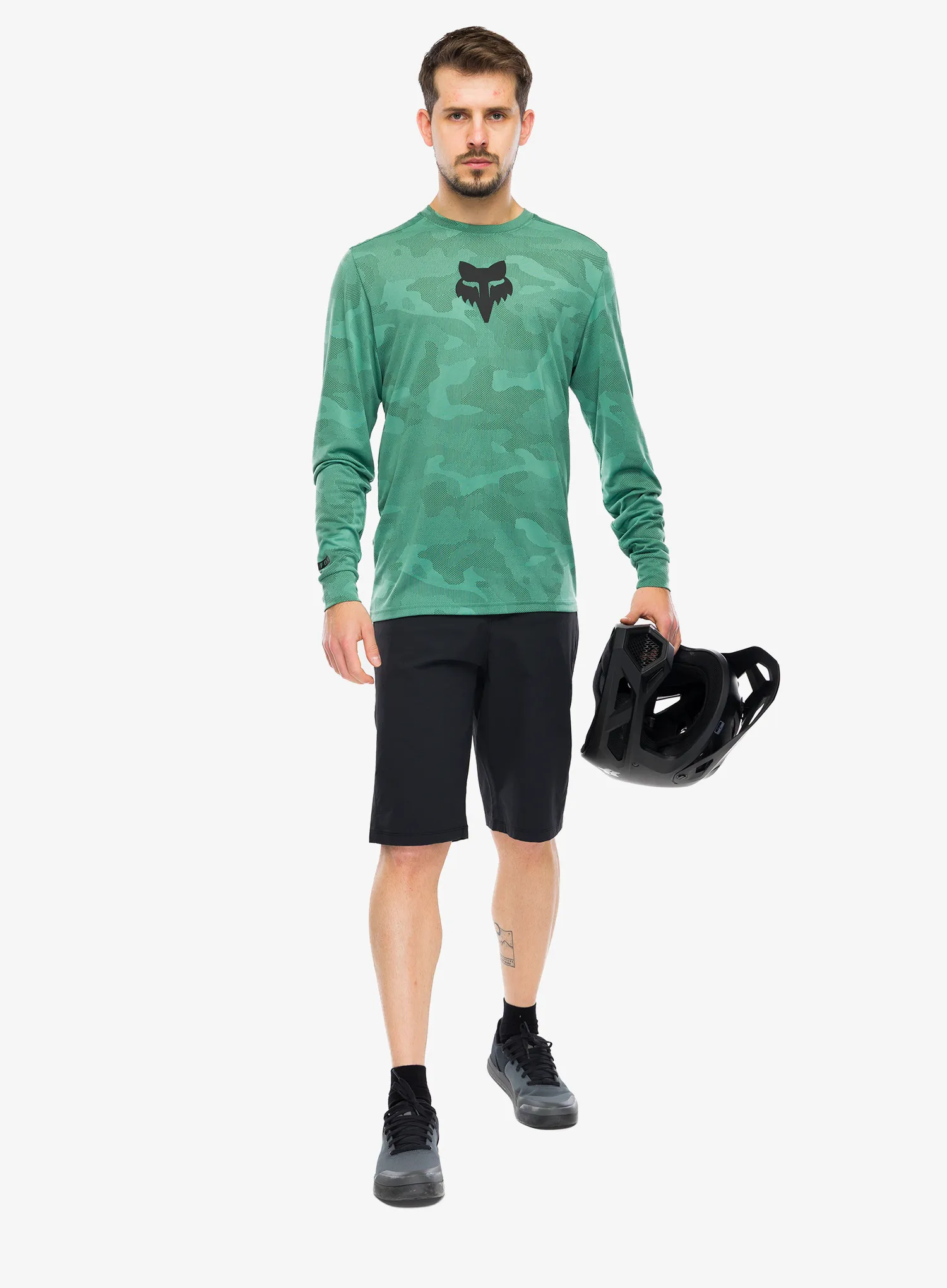 Cyklistická mikina Fox Ranger Tru Dri LS Jersey - pine
