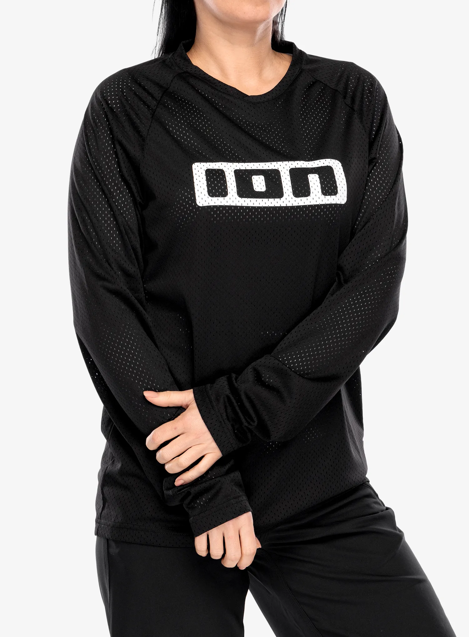 Mikina na kolo ION Logo LS - black