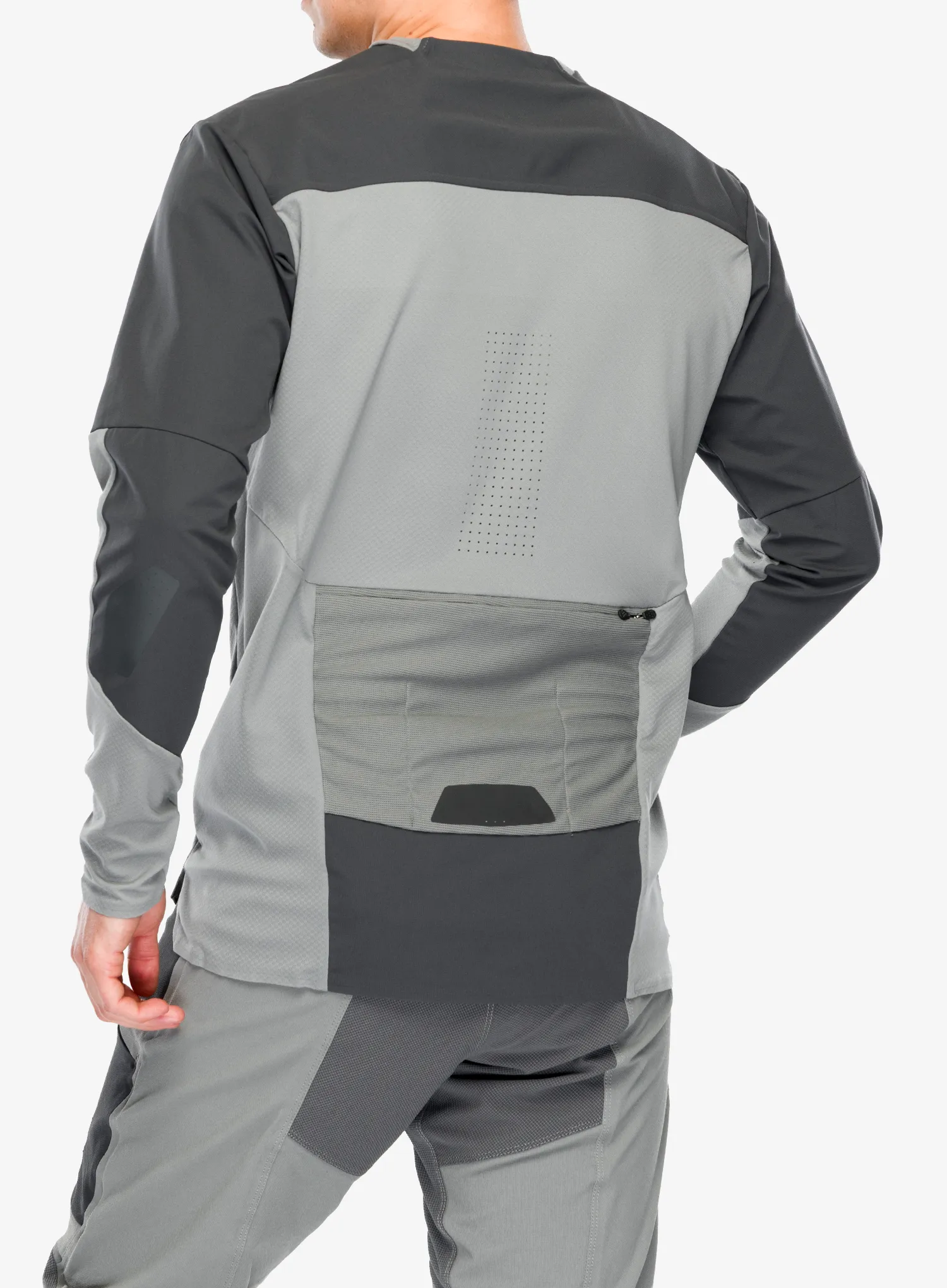 Cyklistická mikina Leatt Jersey MTB AllMtn 4.0 - granite