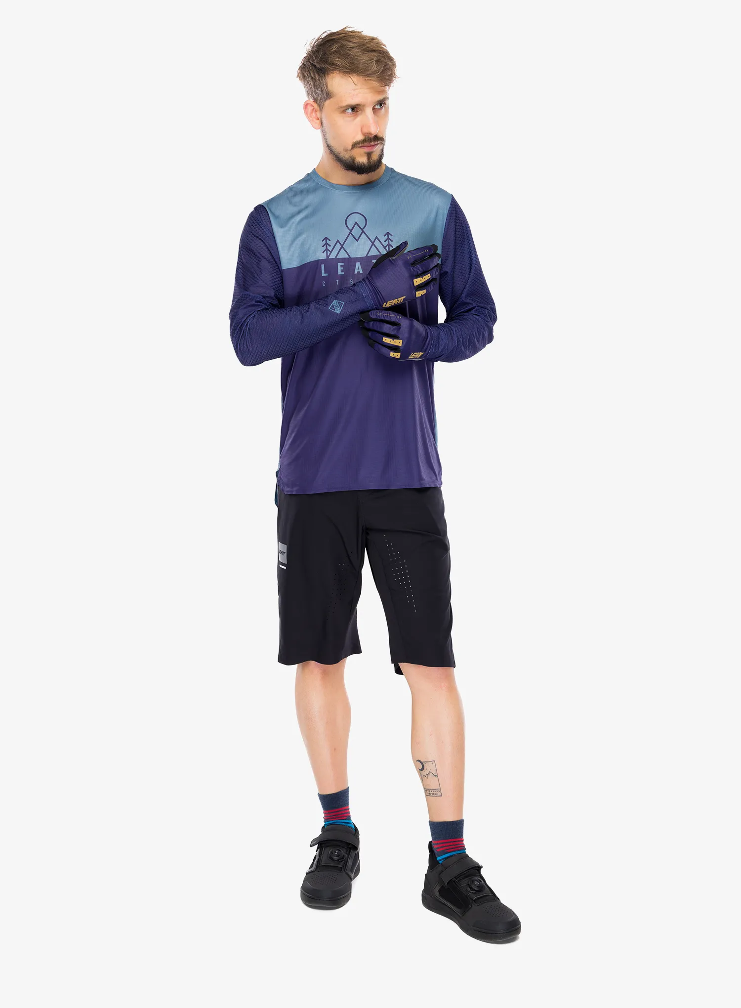 Cyklistická mikina Leatt MTB Trail 3.0 Long Sleeve - galaxy blue