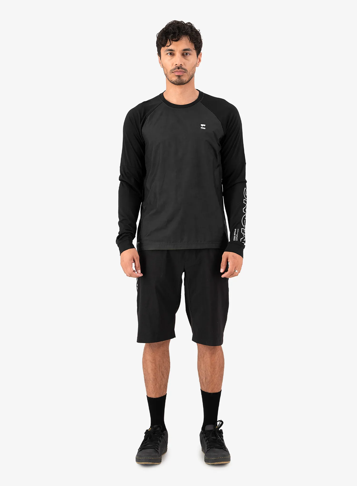 Cyklistická mikina Mons Royale Tarn Merino Bike Wind Jersey - black