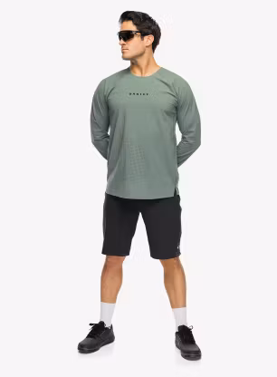 Cyklistická mikina Oakley Seeker Whip LS Jersey - aviator green