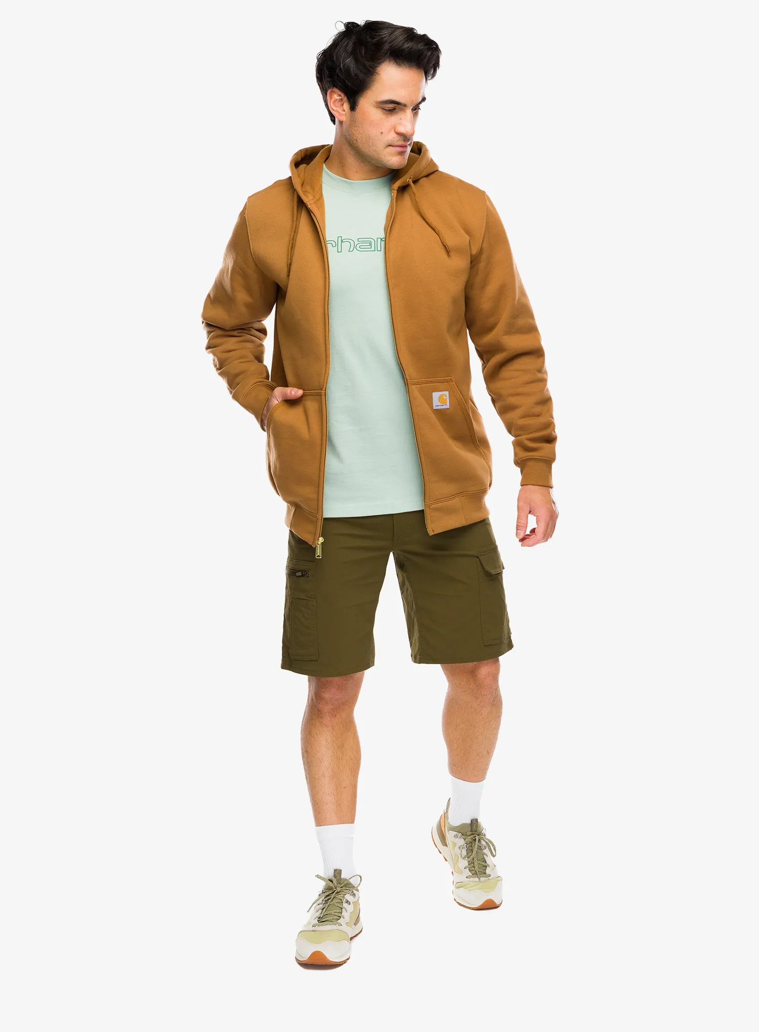 Rozepínací mikina Carhartt Marquette Full-Zip Sweatshirt - carhartt brown