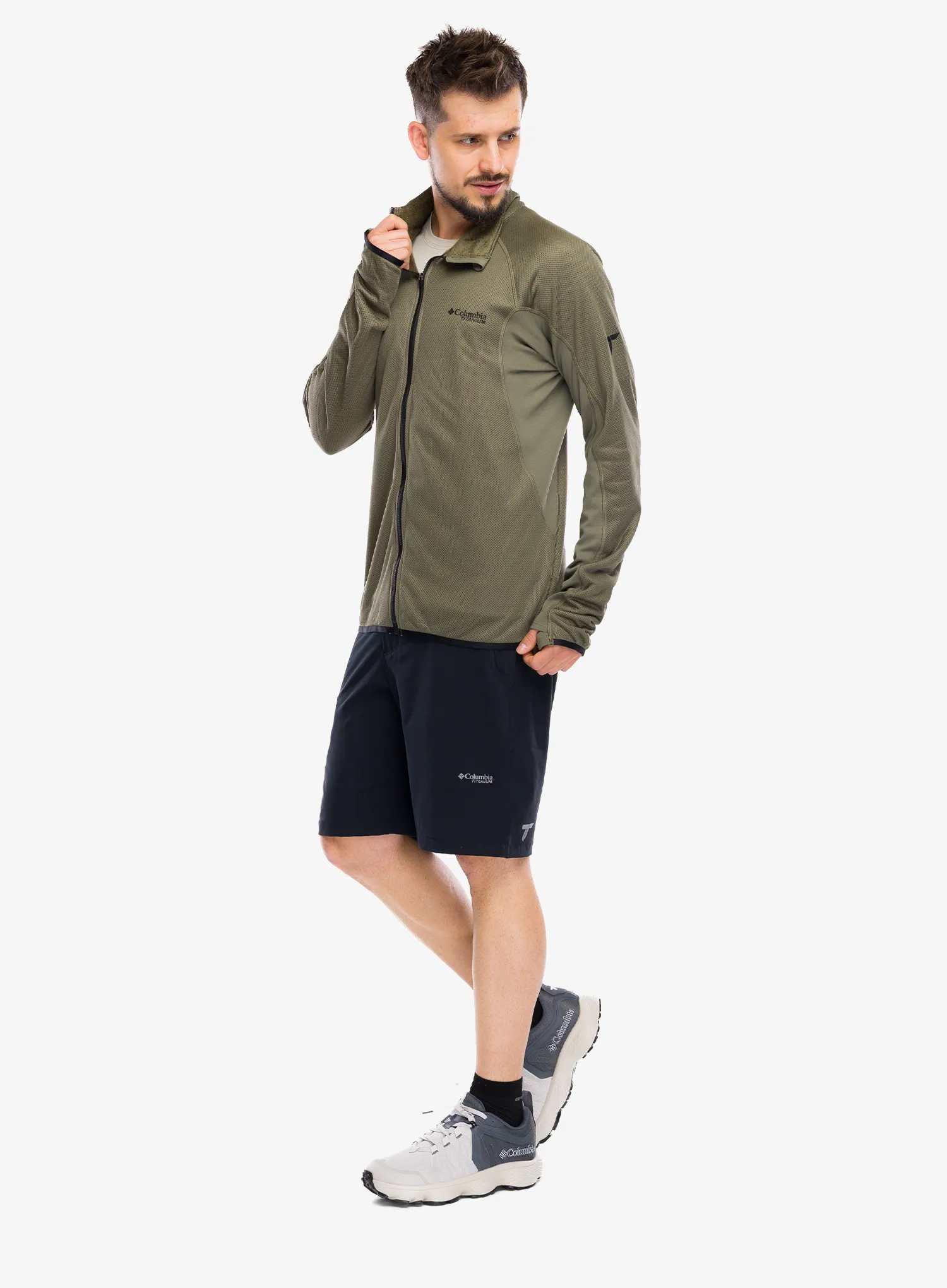 Rozepínací mikina Columbia Summit Step Full Zip - stone green