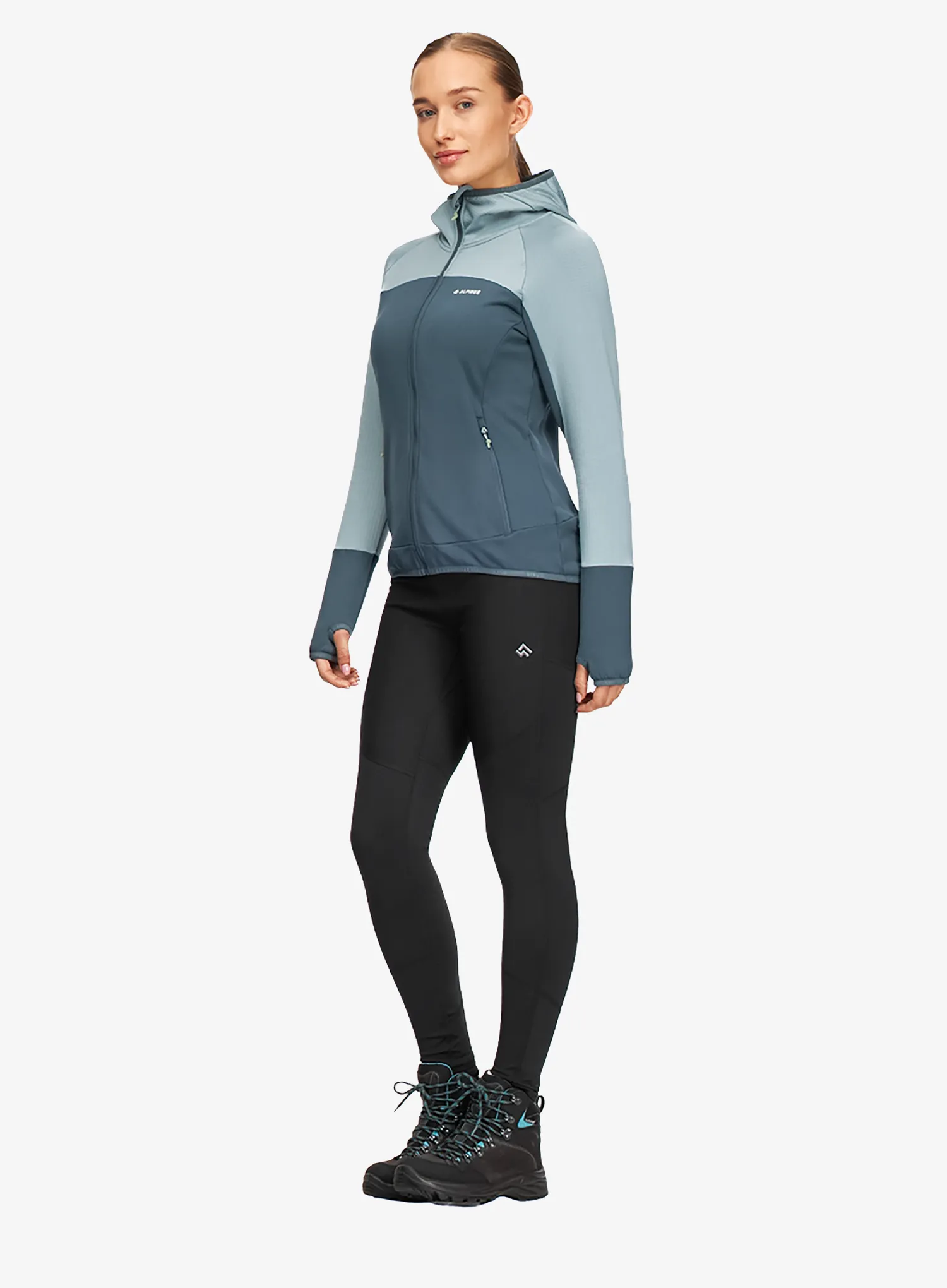 Dámská mikina na zip Alpinus UBA - dark sage green