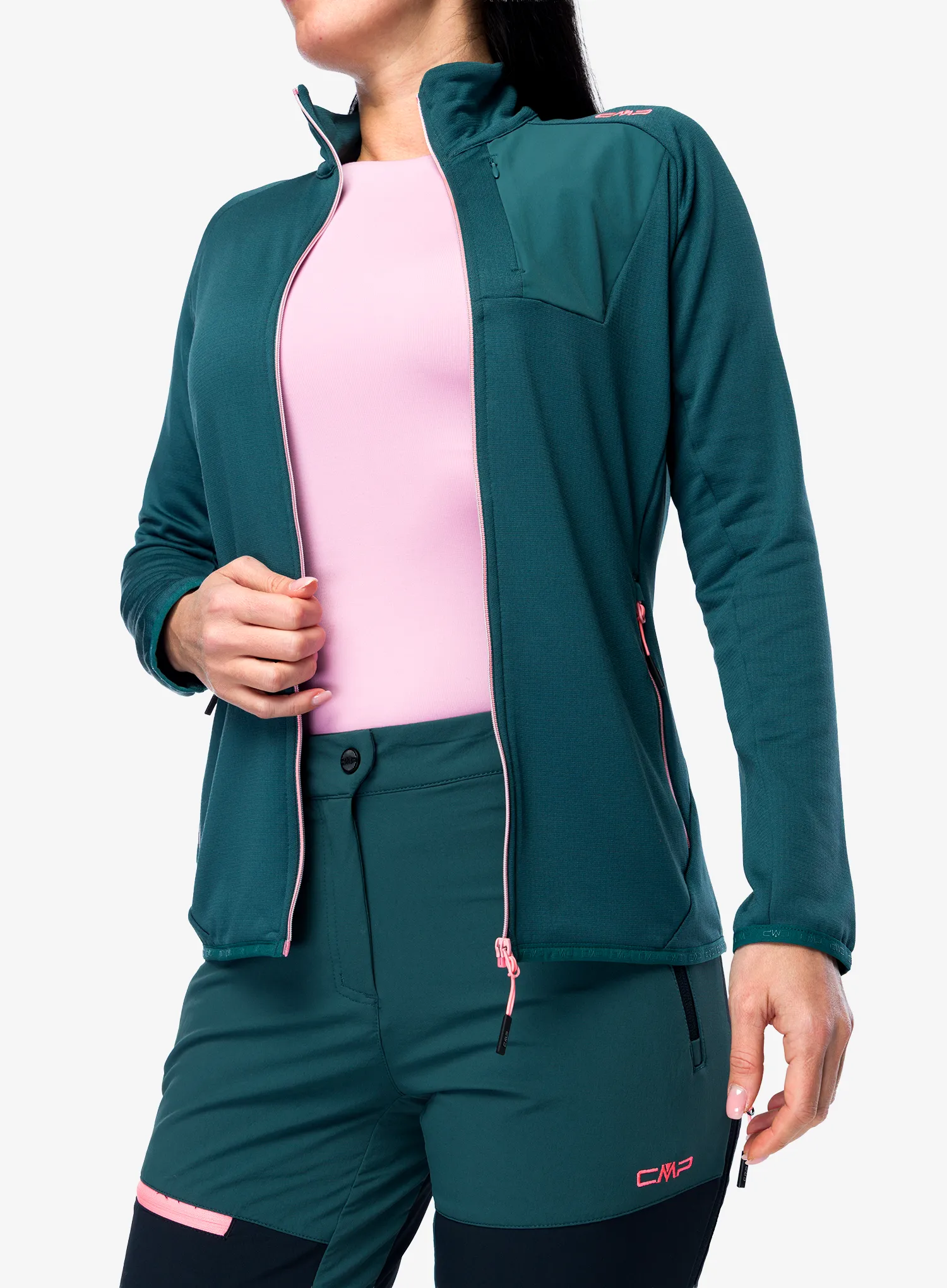 Dámská mikina na zip CMP Zyphera - trek green