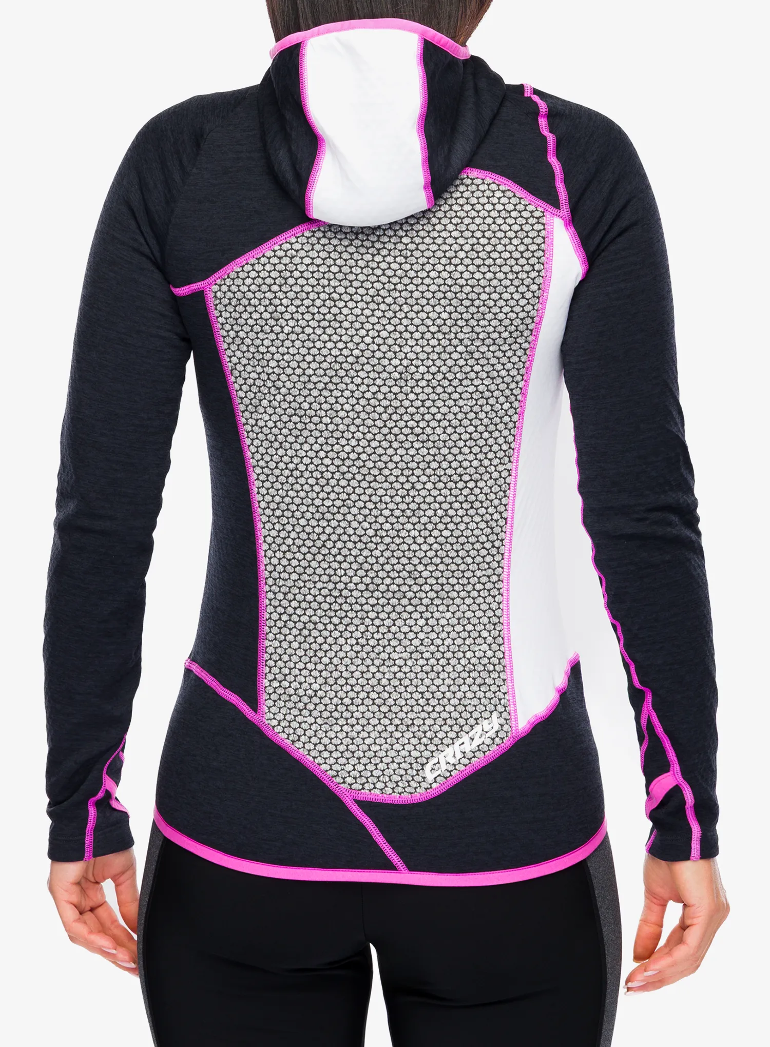 Dámská mikina na zip Crazy Pull Ionic - black/pop