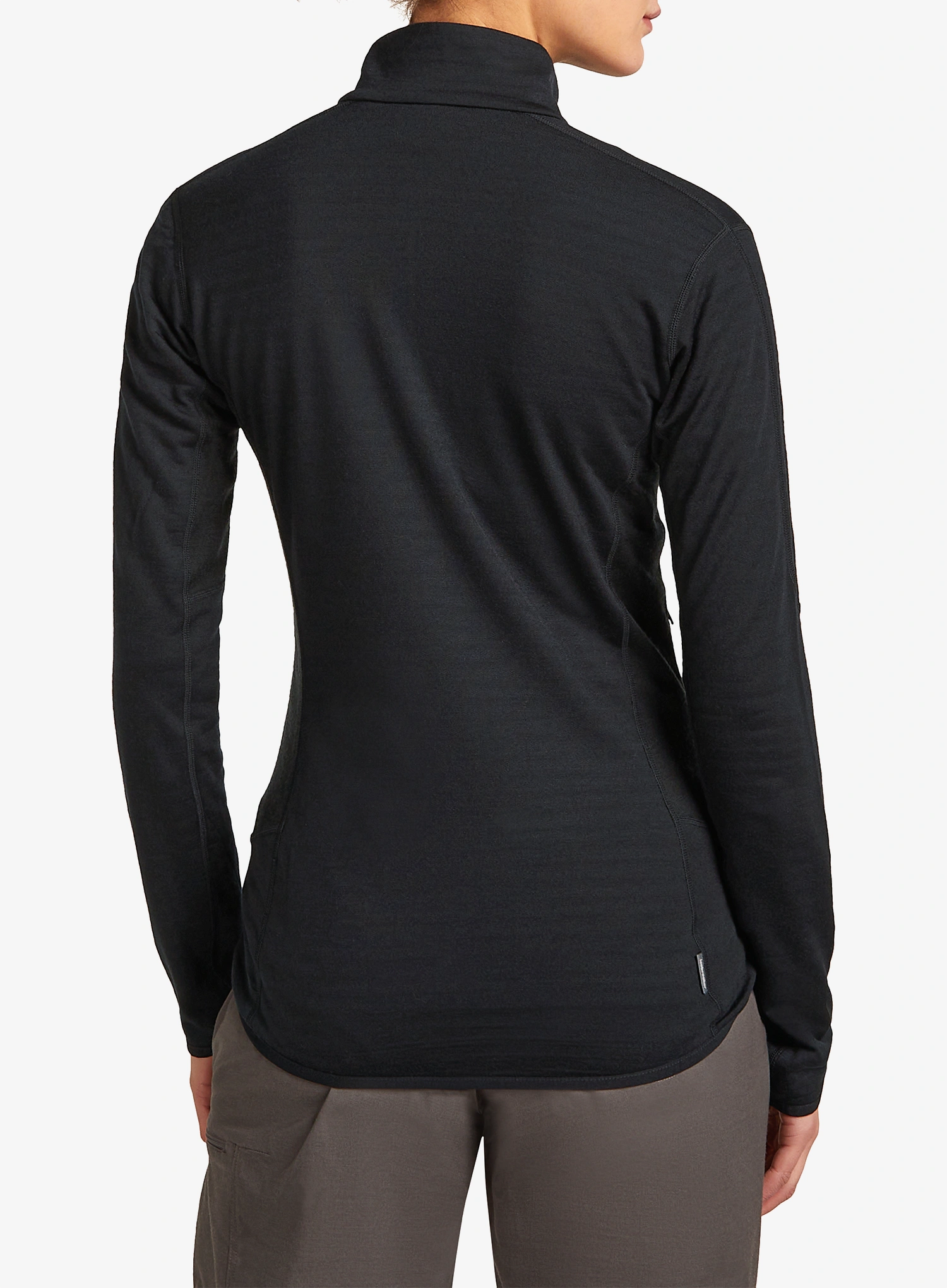 Dámská mikina na zip Icebreaker Merino Blend 300 RealFleece Descender LS Zip - black
