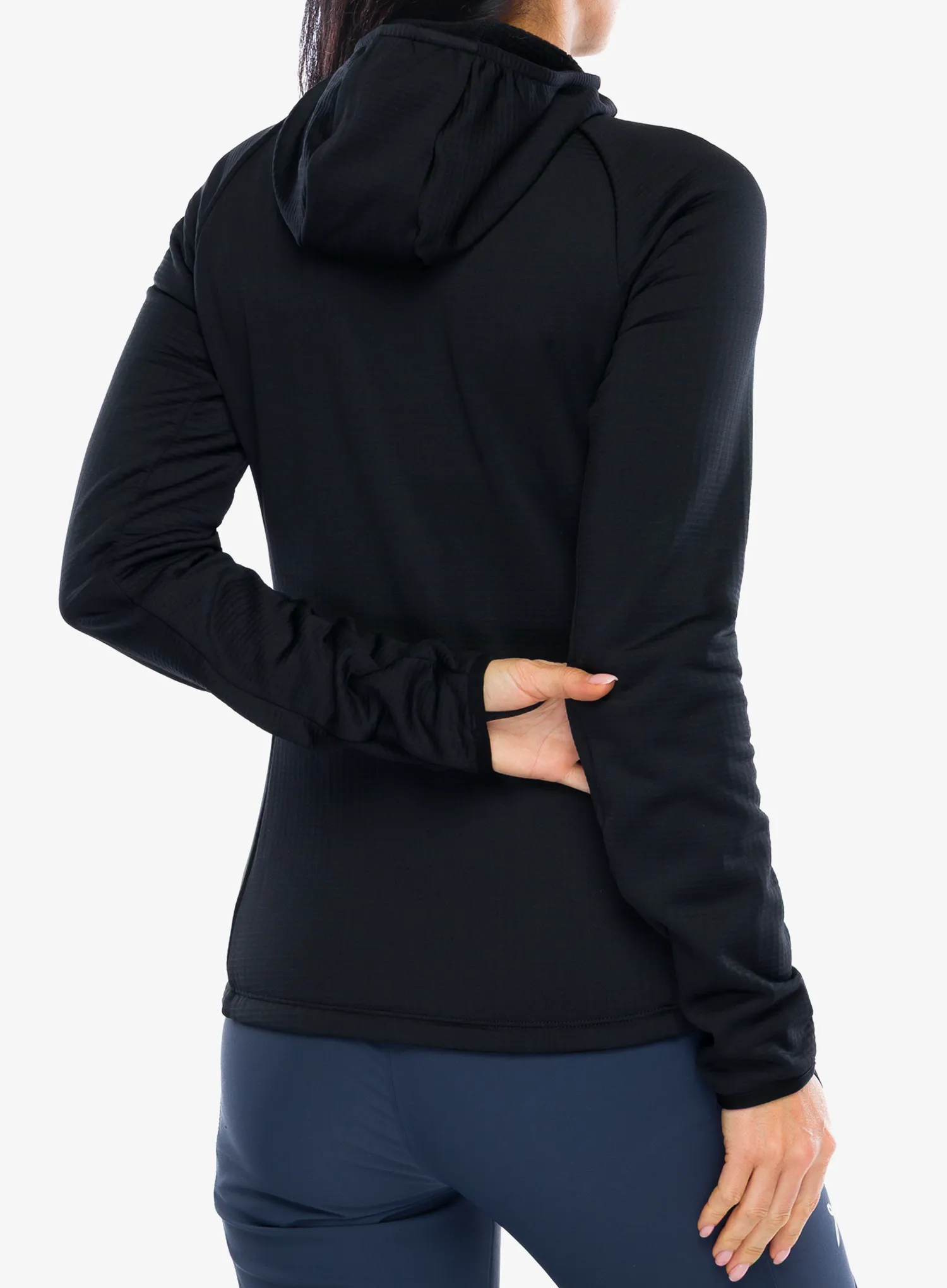 Dámská mikina na zip Montura Fadis Grid Hooded Maglia - black/black