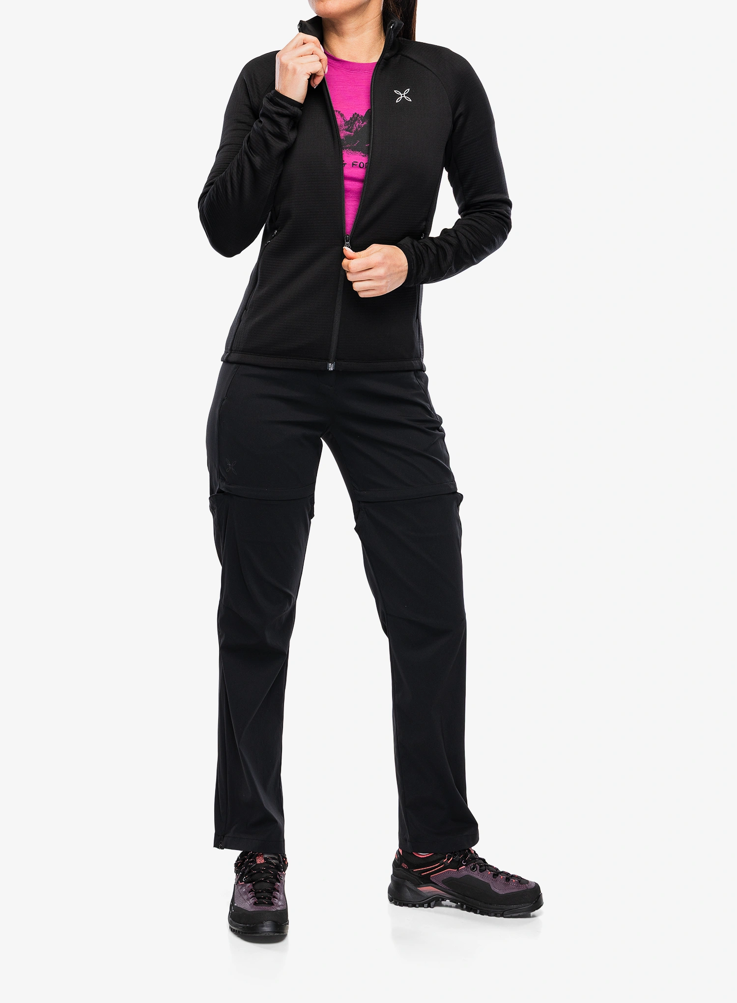 Dámská mikina na zip Montura Fadis Grid Maglia - black