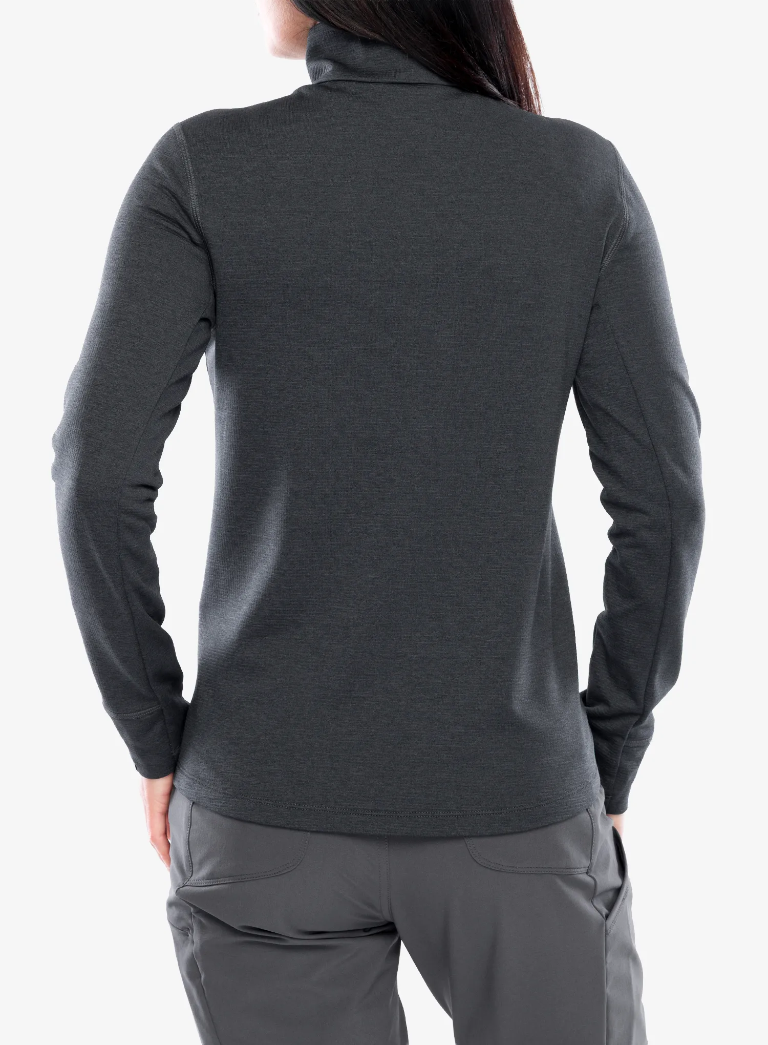 Dámská mikina na zip Odlo Grid Fleece Mid Layer Full Zip - black melange