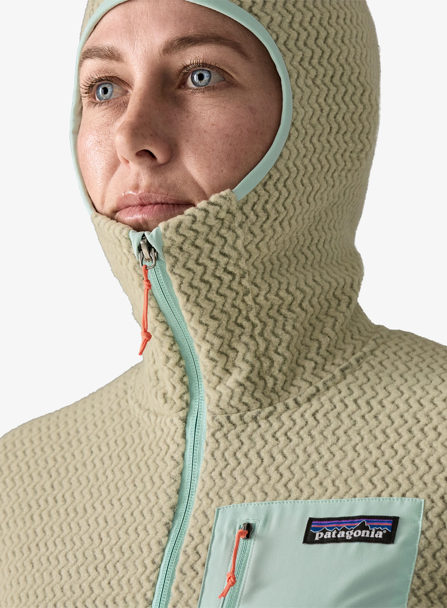 Dámská mikina na zip Patagonia R1 Air Full-Zip Hoody - weathered stone
