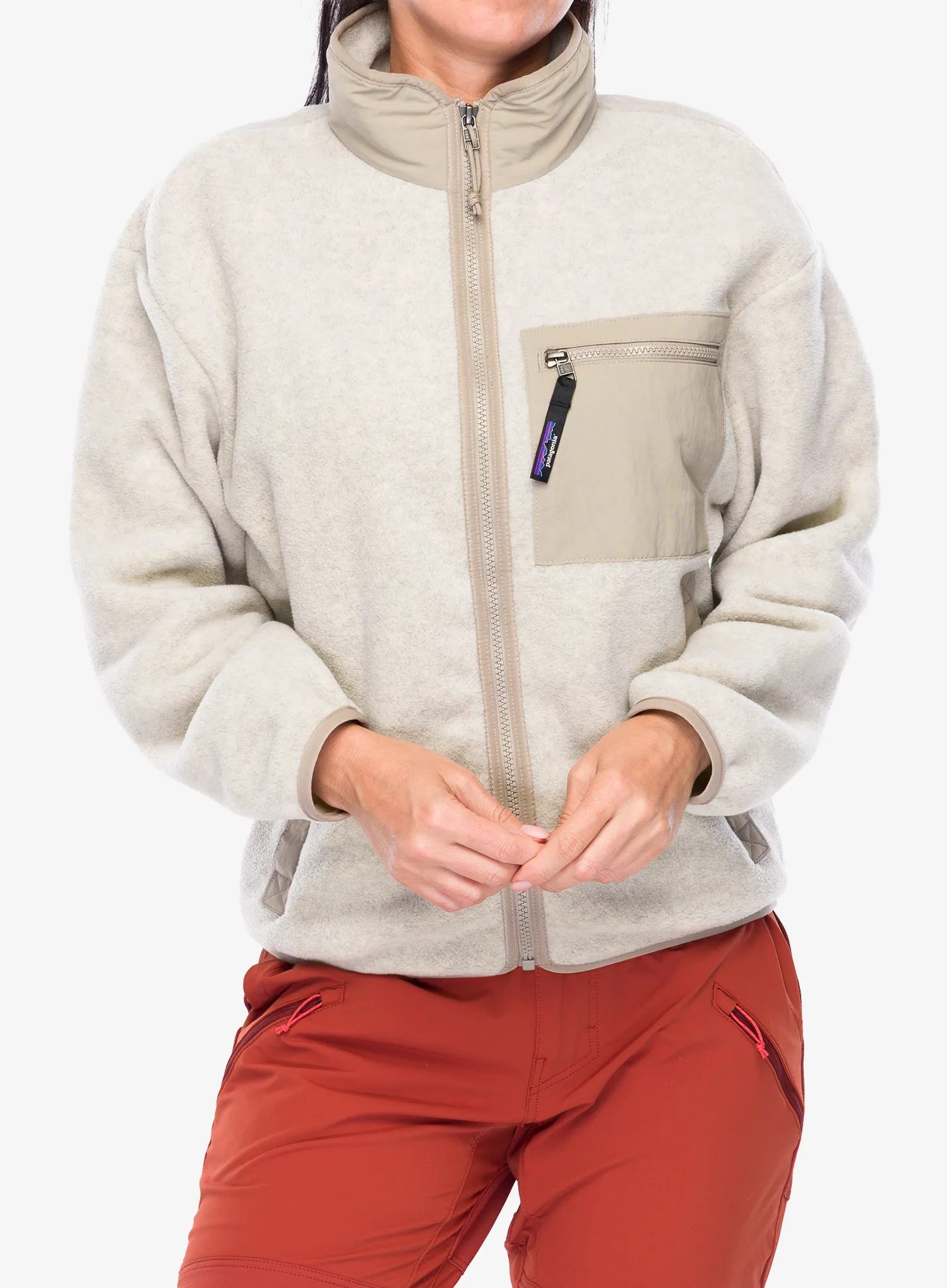 Dámská mikina na zip Patagonia Synch Jkt - oatmeal heather/seabird grey