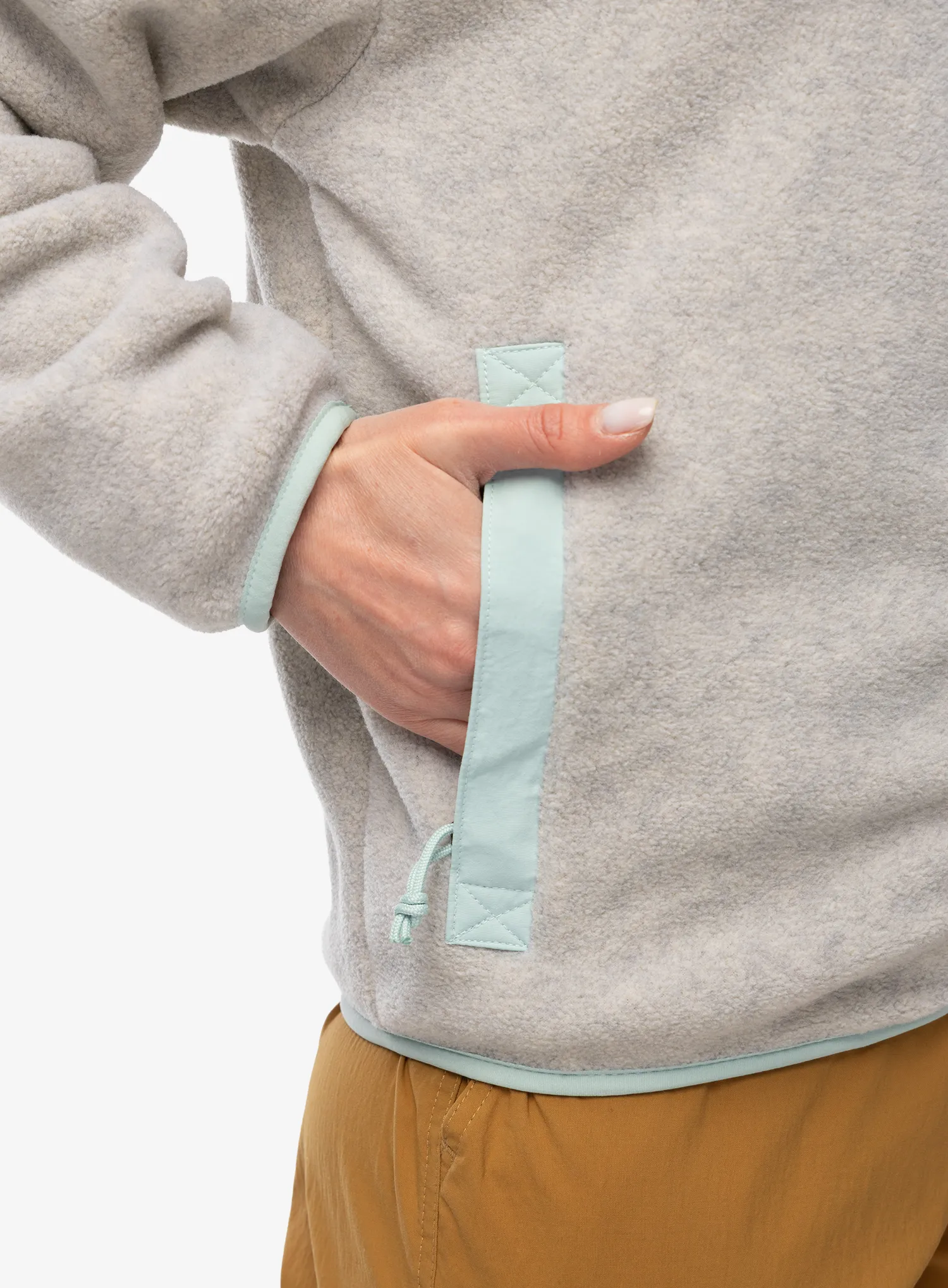 Dámská mikina na zip Patagonia Synch Jkt - oatmeal heather w/thin ice