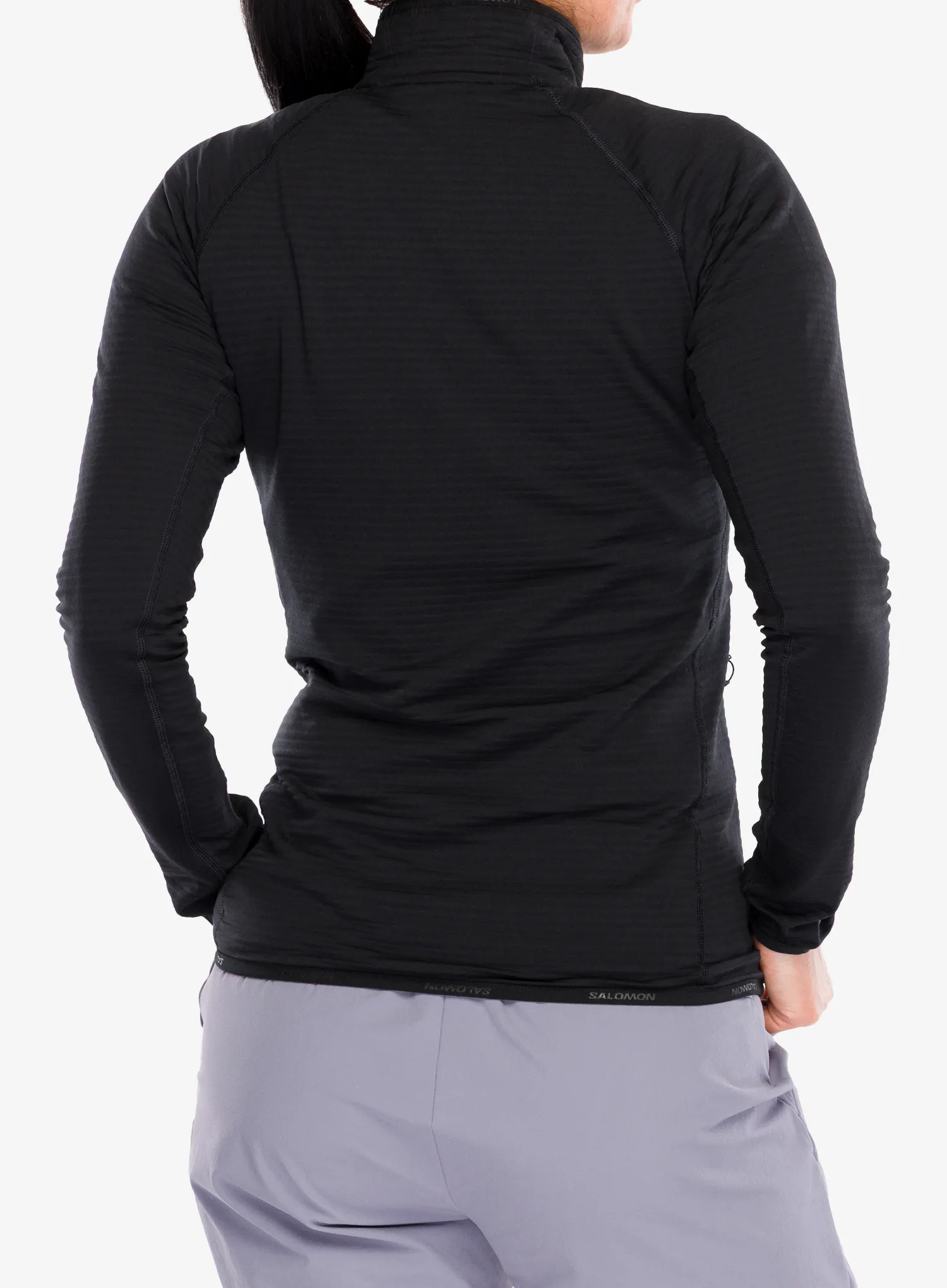 Dámská mikina na zip Salomon Essential Lightwarm FZ - deep black/black