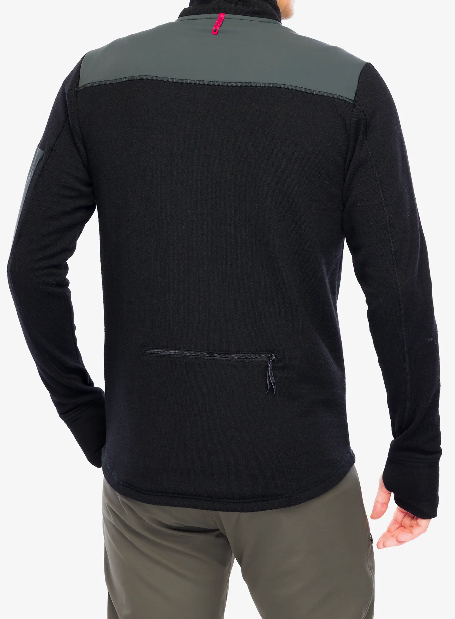 Rozepínací mikina Dovre Outlayer Fleece Wool Zip - black