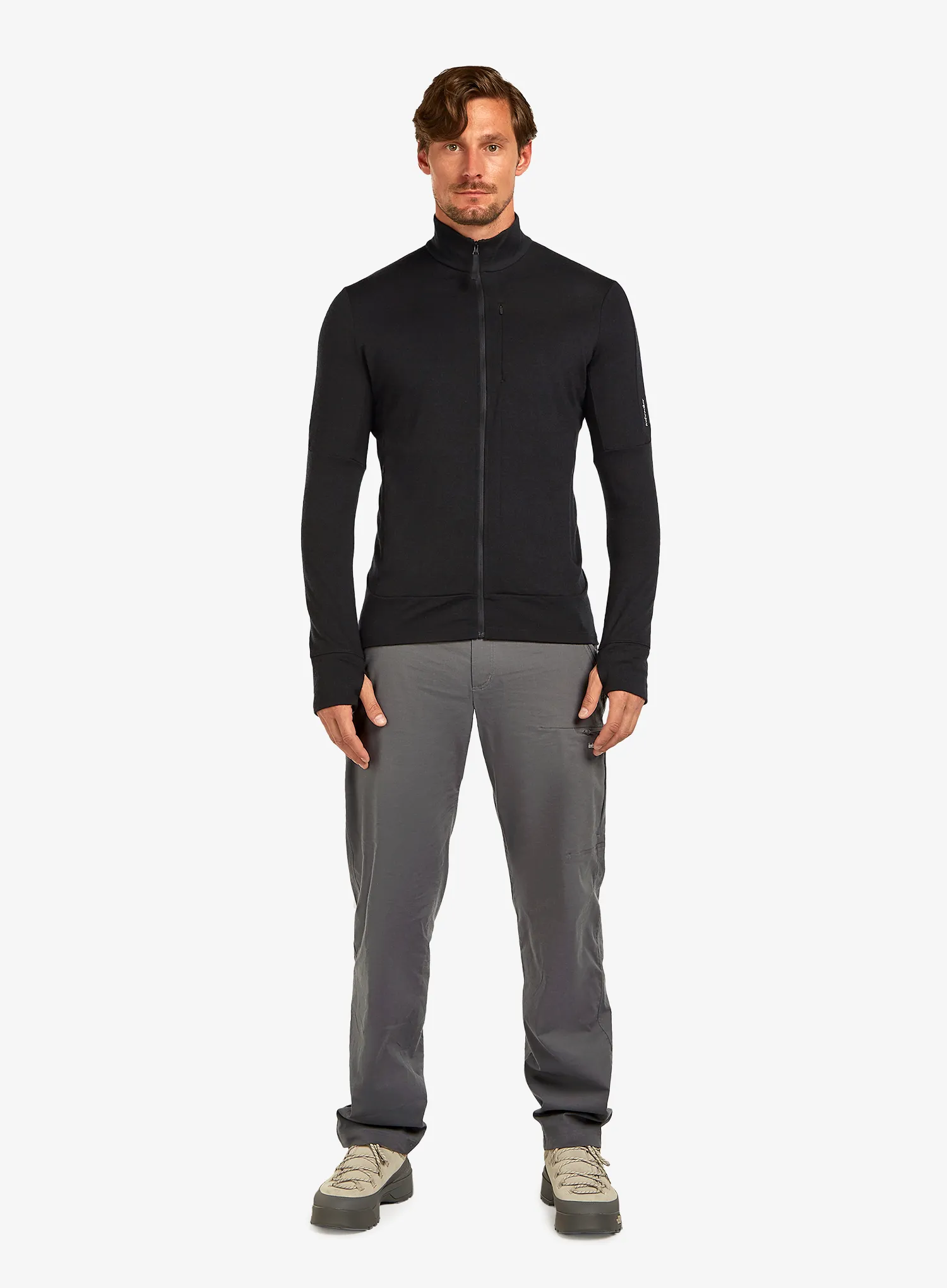 Rozepínací mikina Icebreaker Merino 260 Quantum IV LS Zip - black