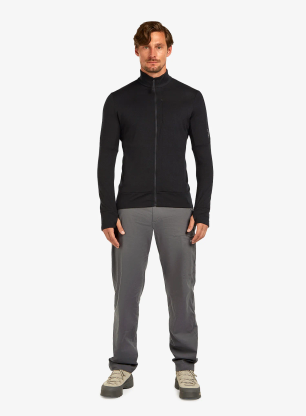 Rozepínací mikina Icebreaker Merino 260 Quantum IV LS Zip - black
