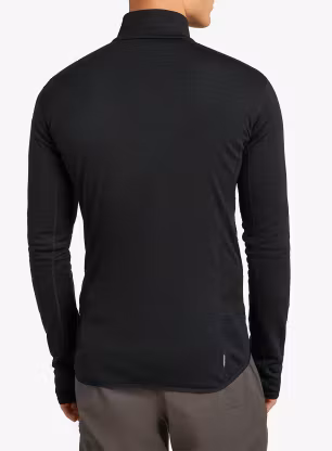 Rozepínací mikina Icebreaker Merino Blend 300 RealFleece Descender LS Zip - black
