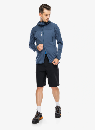 Rozepínací mikina Millet Fusion Grid Hoodie - dark denim