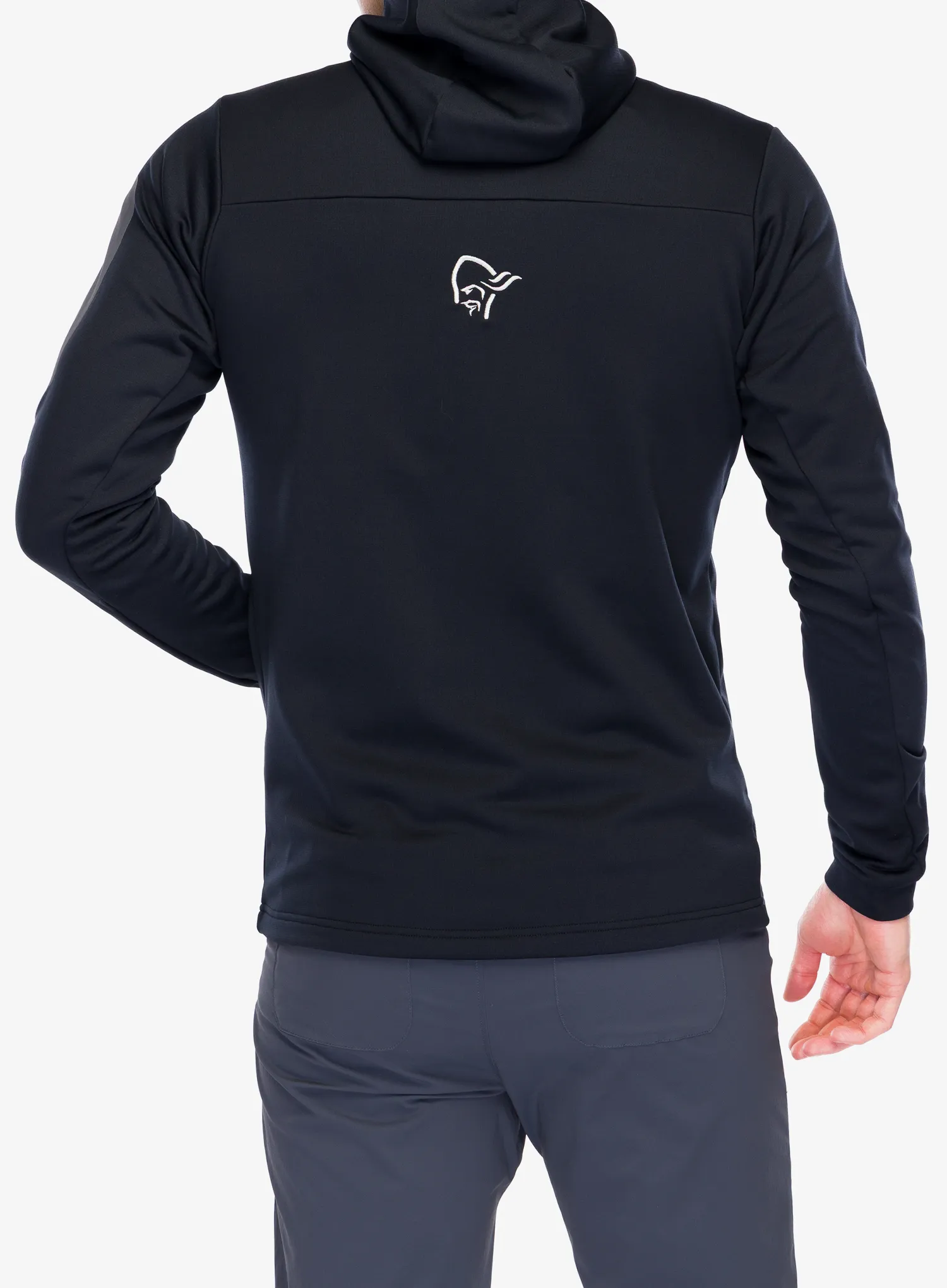 Rozepínací mikina Norrona Falketind Warm2 Stretch Hood - caviar black